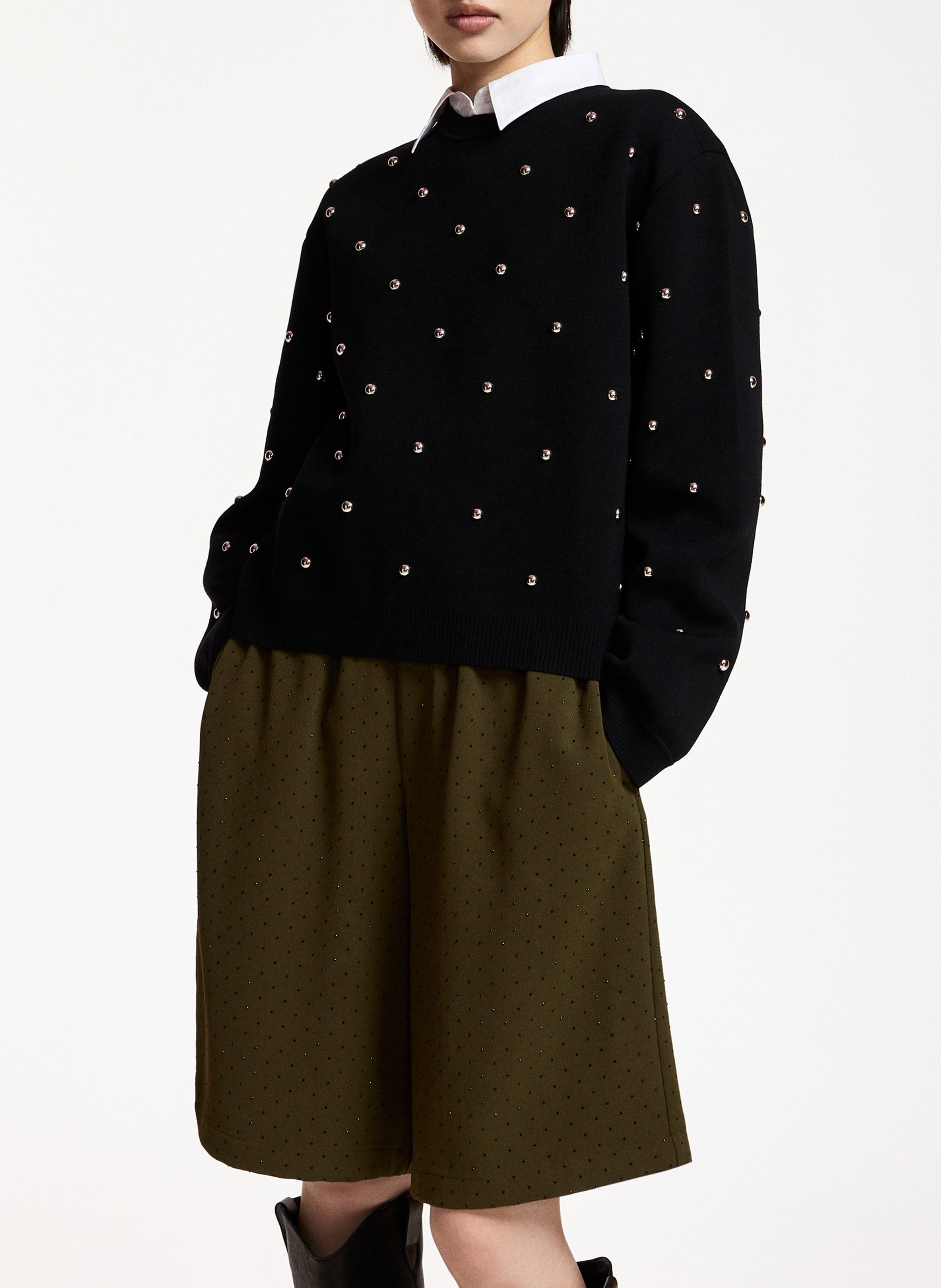 Pull col rond  ESSENTIEL ANTWERP Schwarz