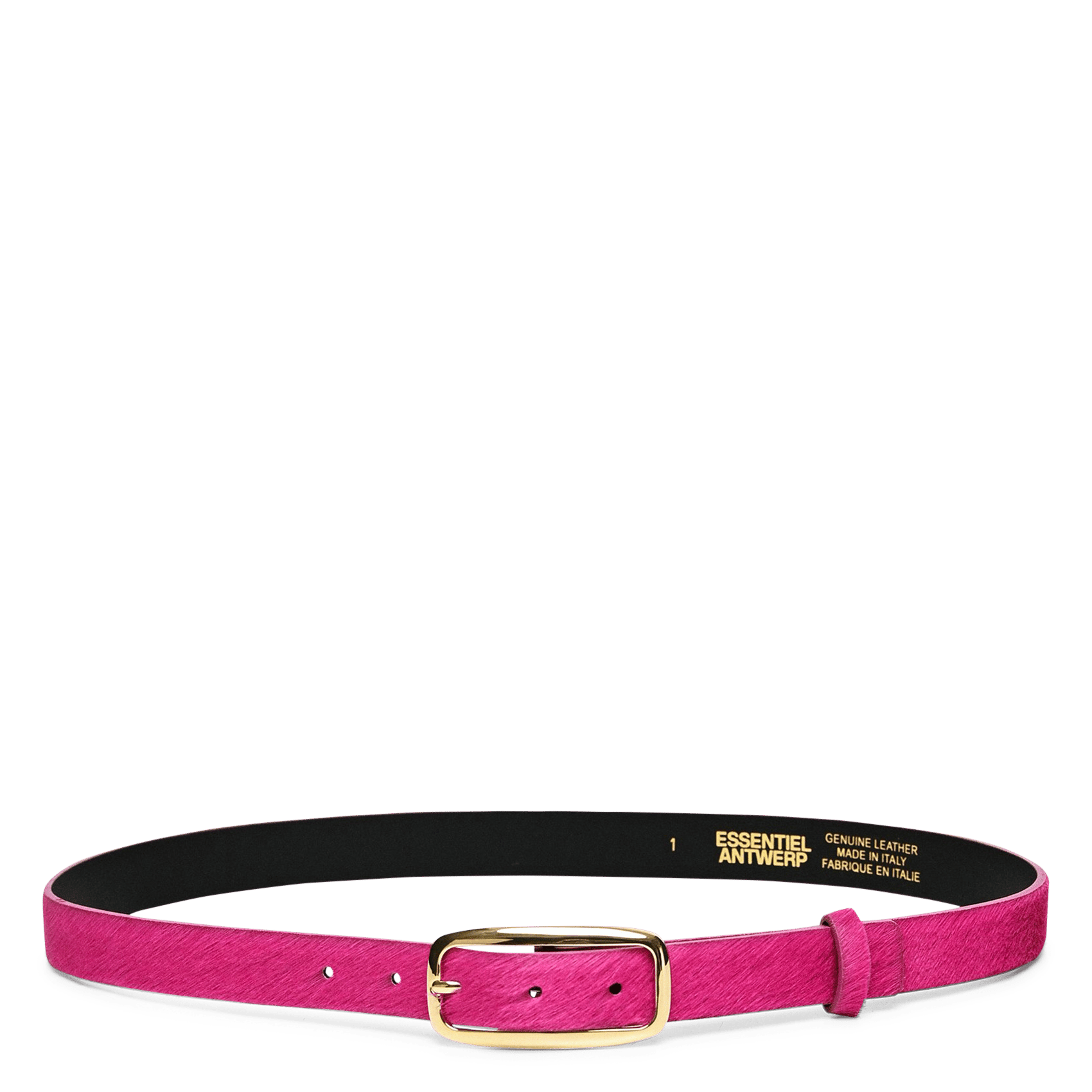 Pony leather belt ESSENTIEL ANTWERP Pink
