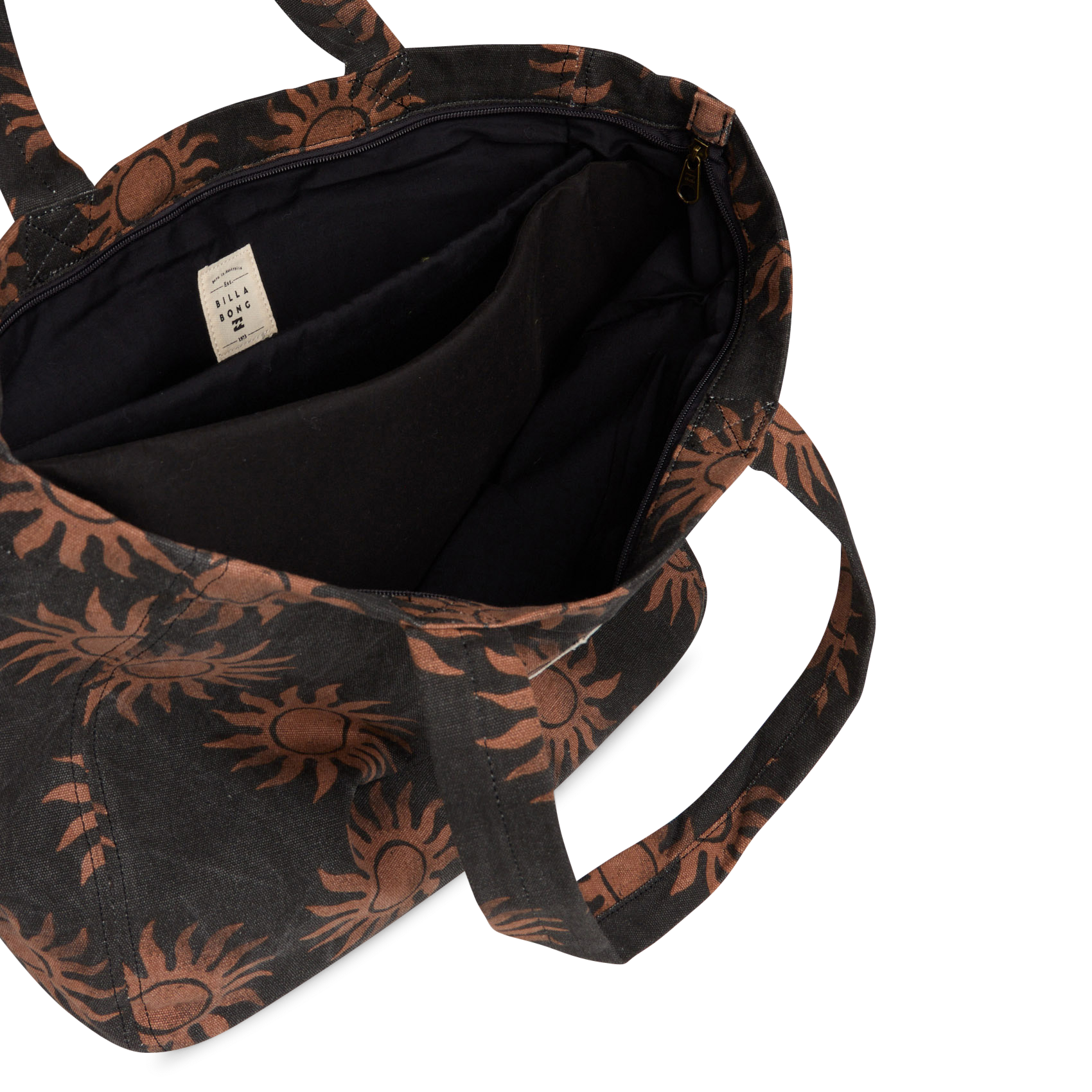 Sac cabas imprimé en coton mélangé BILLABONG Noir