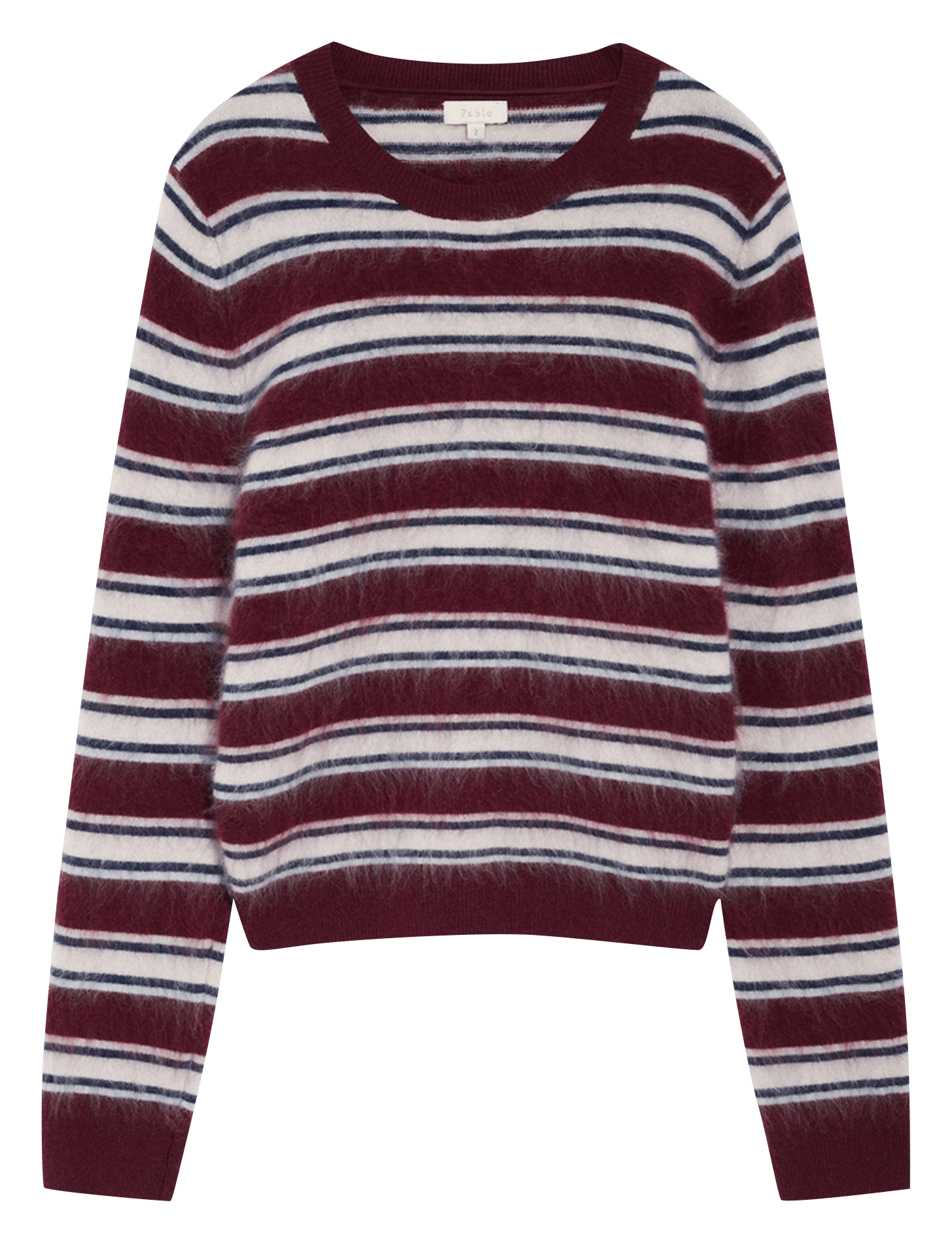 Pull à rayures en laine PABLO Beige