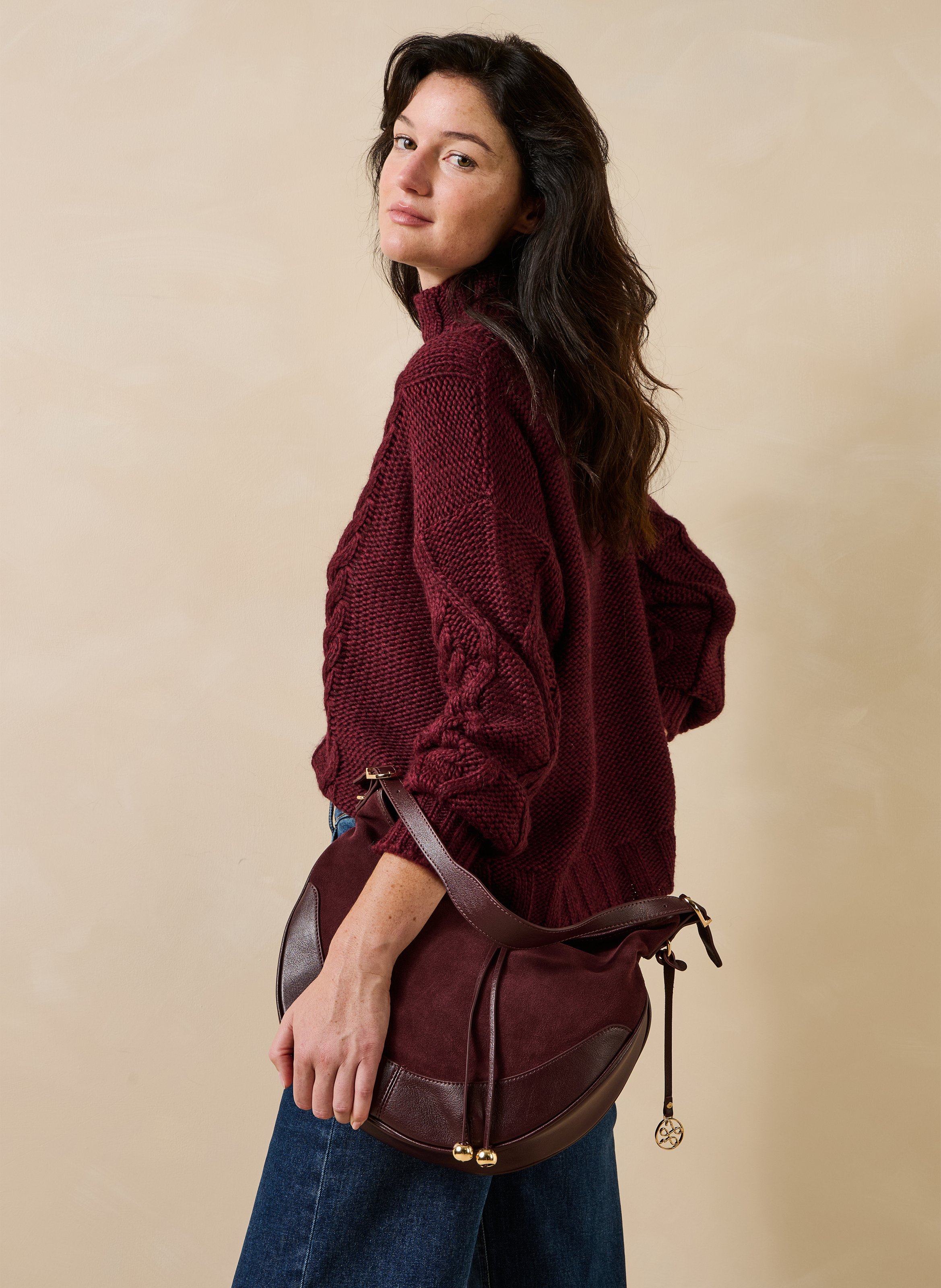 Lederhandtasche LA FEE MARABOUTEE Rot