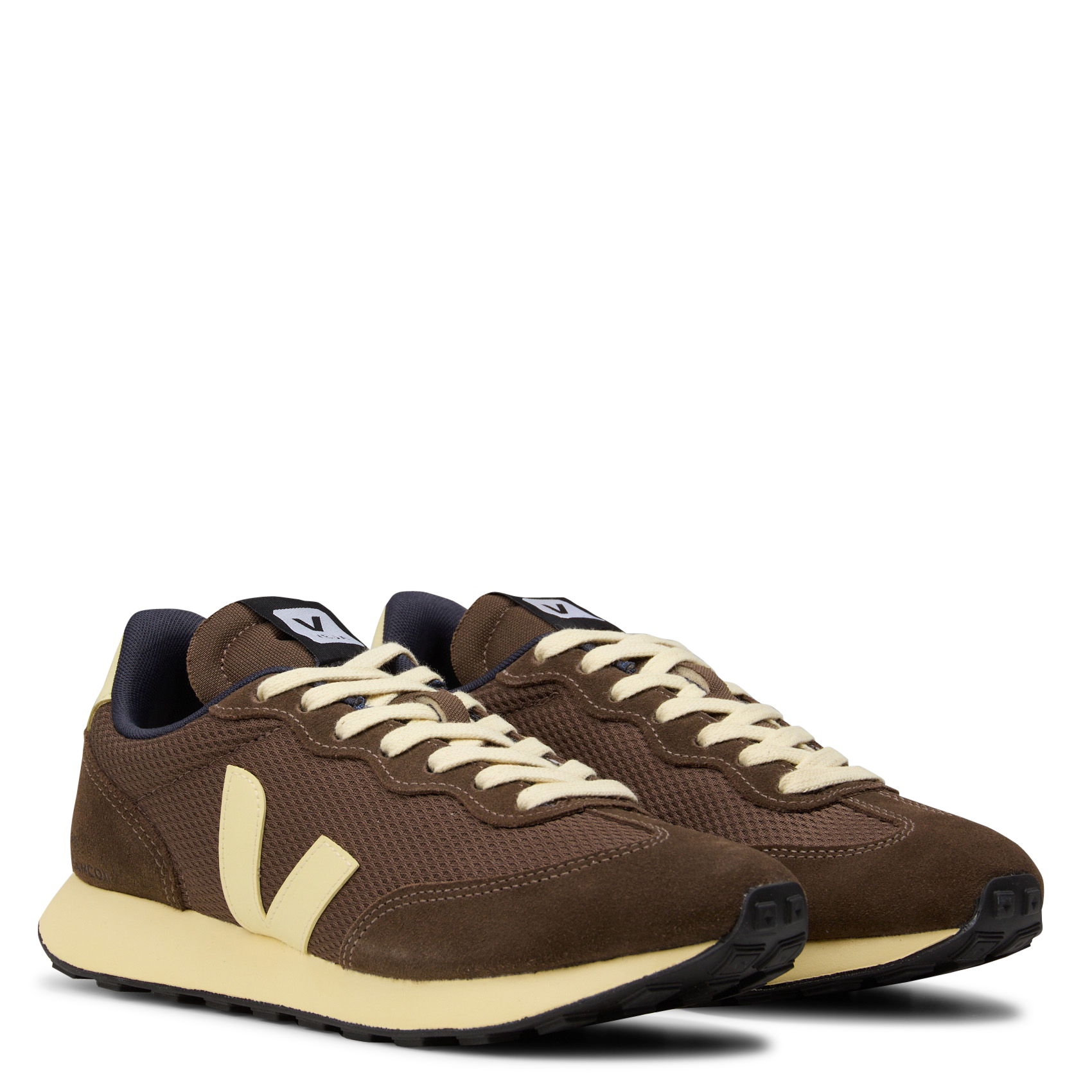 Low-top dual-fabric sneakers VEJA Brown