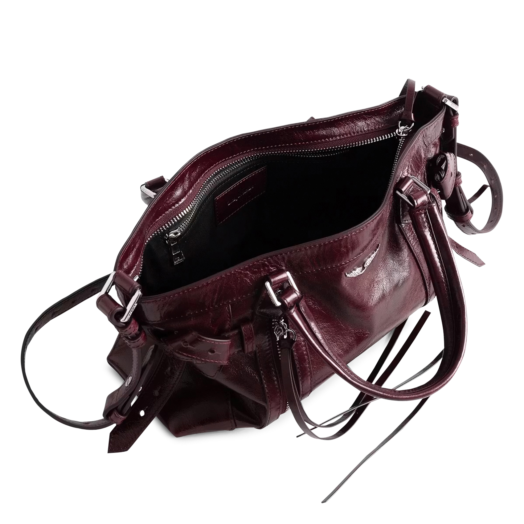 Sac bandoulière en cuir ZADIG&VOLTAIRE Violet