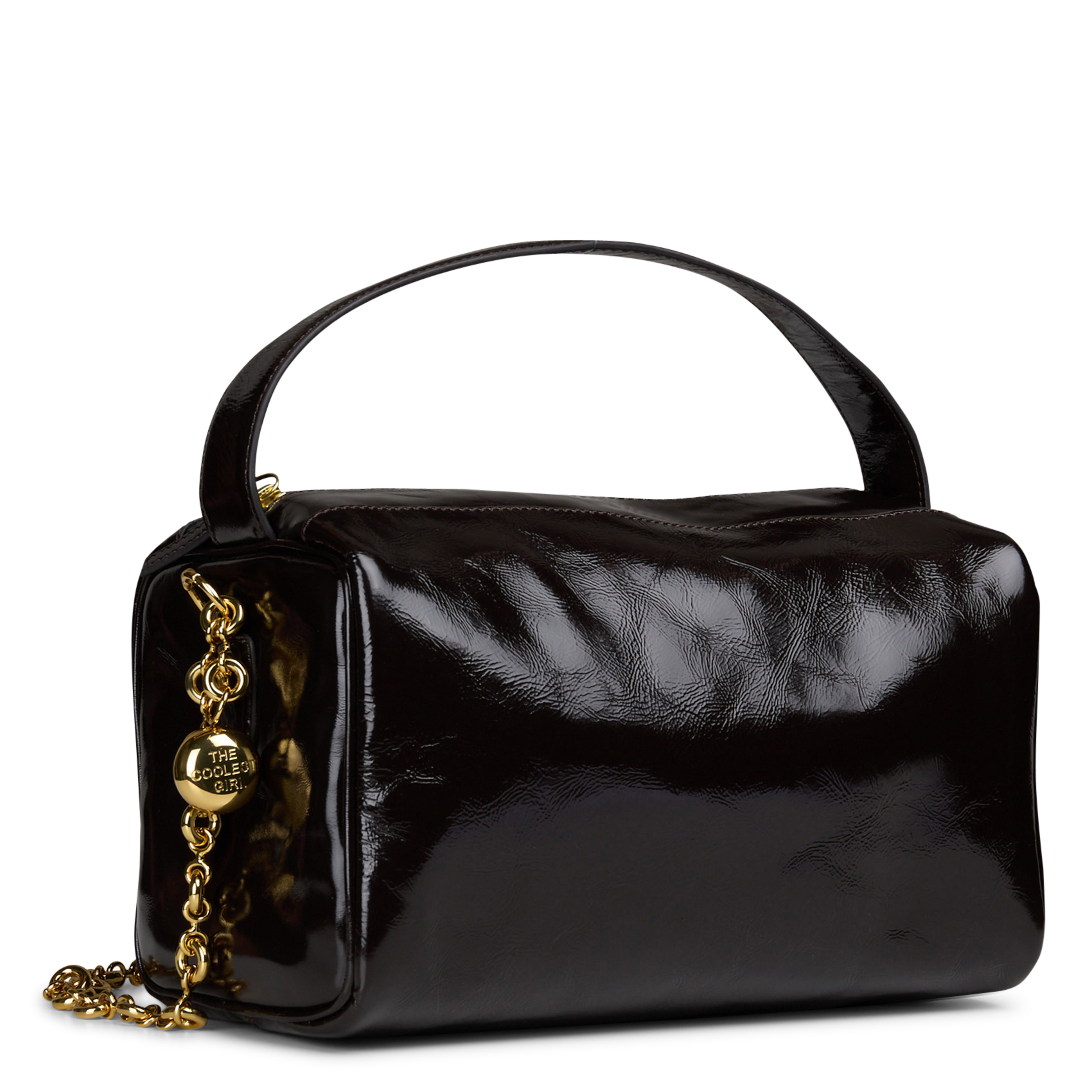 Leather shoulder bag BERENICE Brown