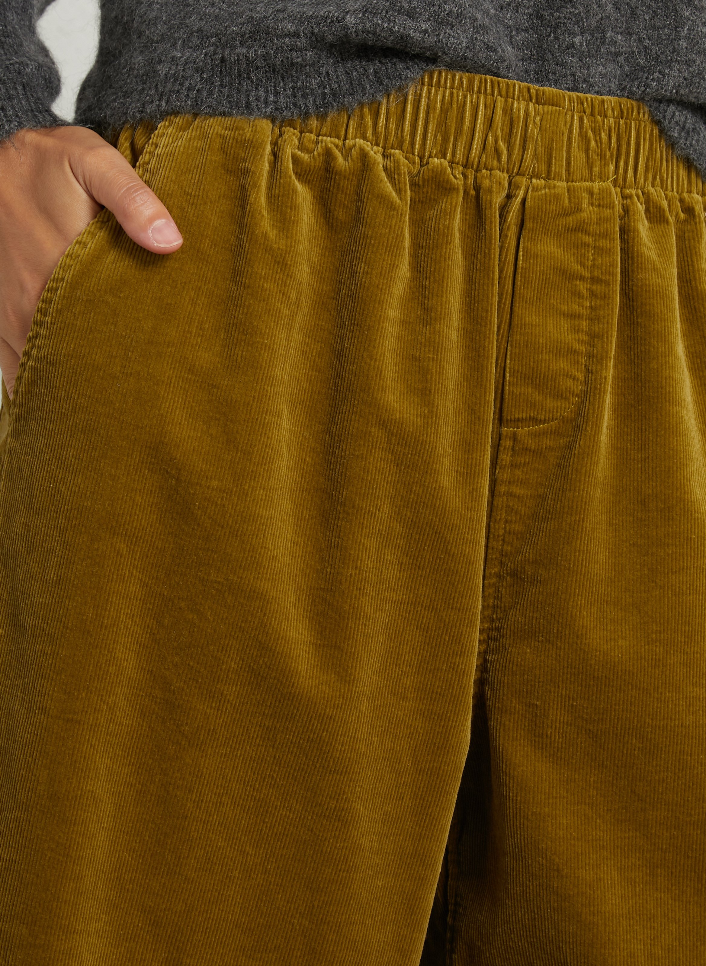 Pantalon large velours côtelé JC SOPHIE Vert