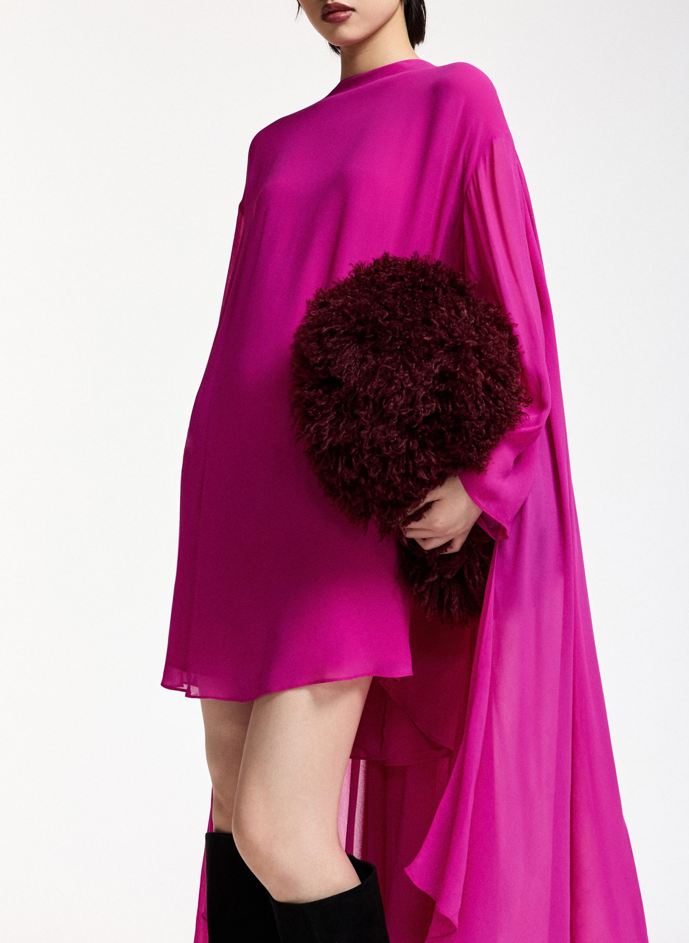 Robe courte ample col montant | Rose ESSENTIEL ANTWERP Femme