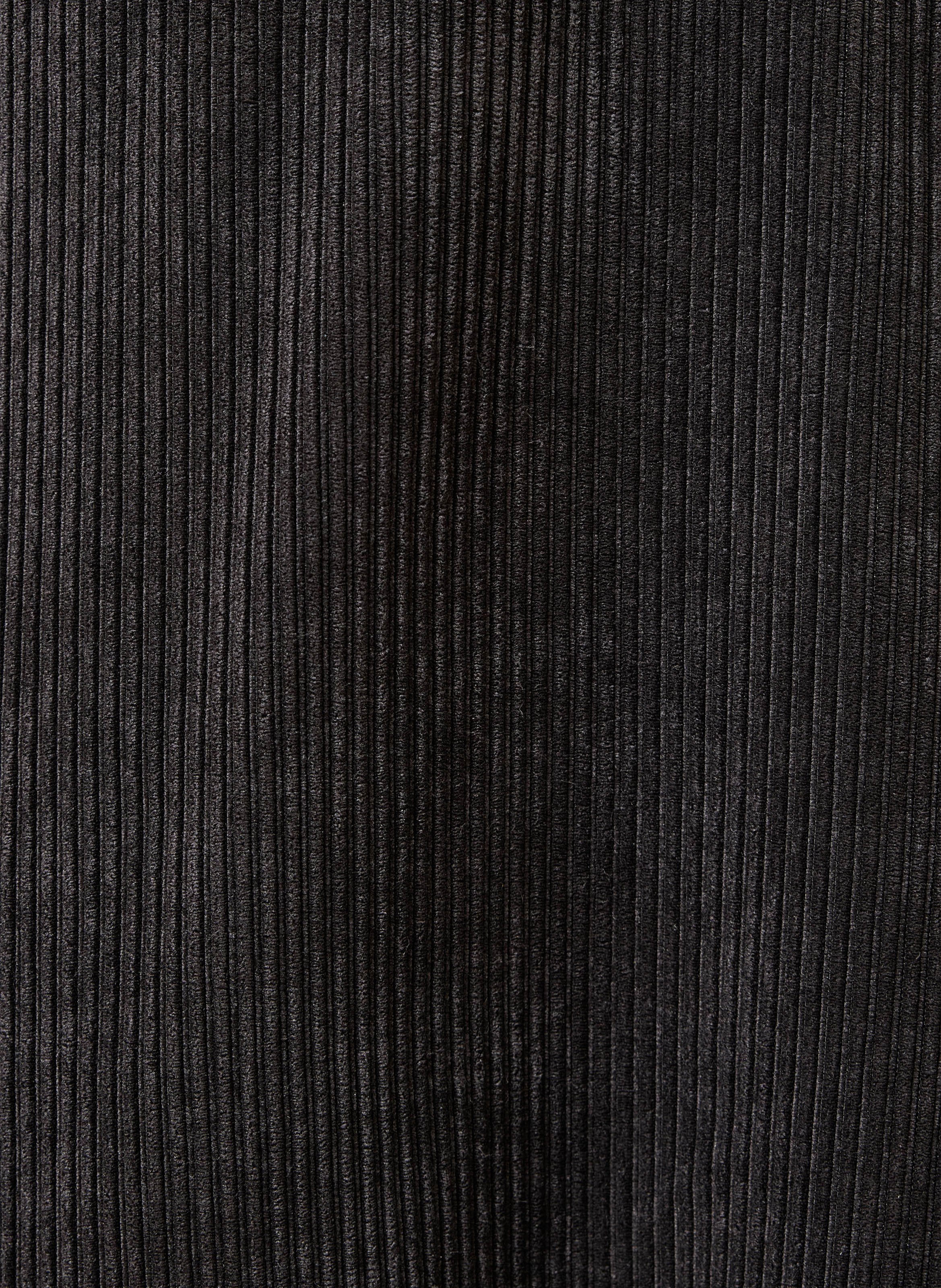 Ribbed straight short dress LA FEE MARABOUTEE Black