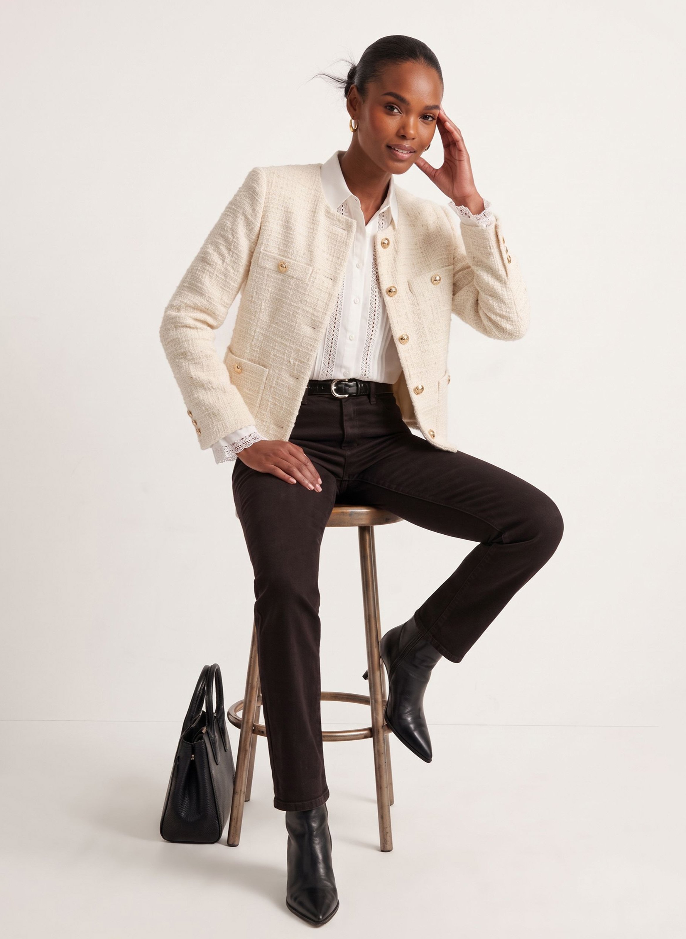 Slim-fit jeans van katoenmix KOOKAI Zwart