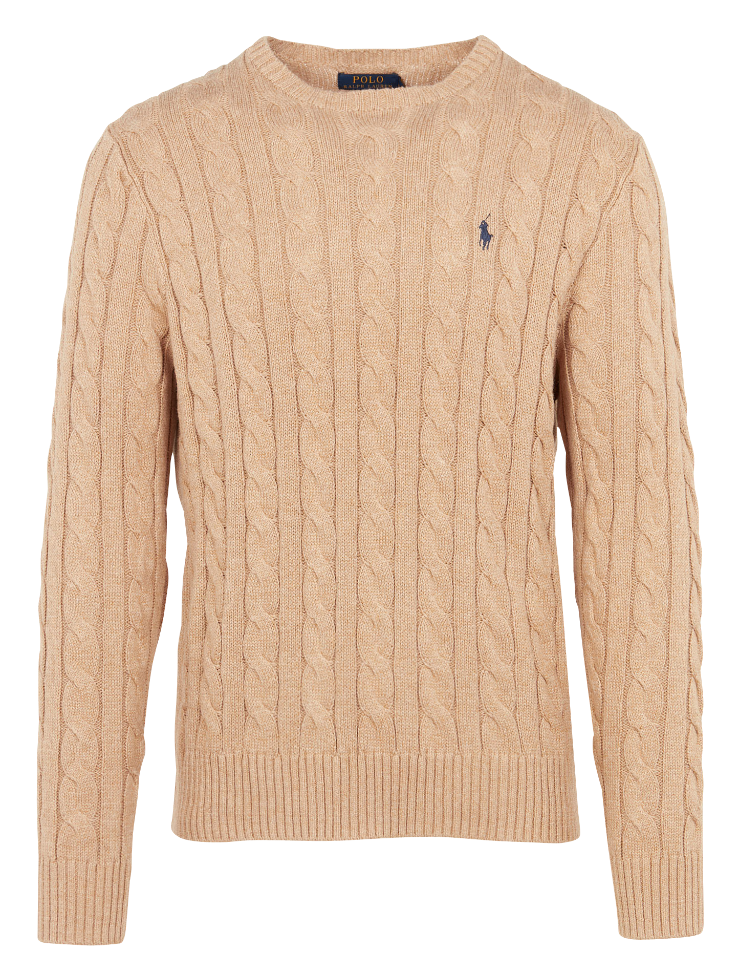 Pull col rond regular-fit en coton POLO RALPH LAUREN Beige