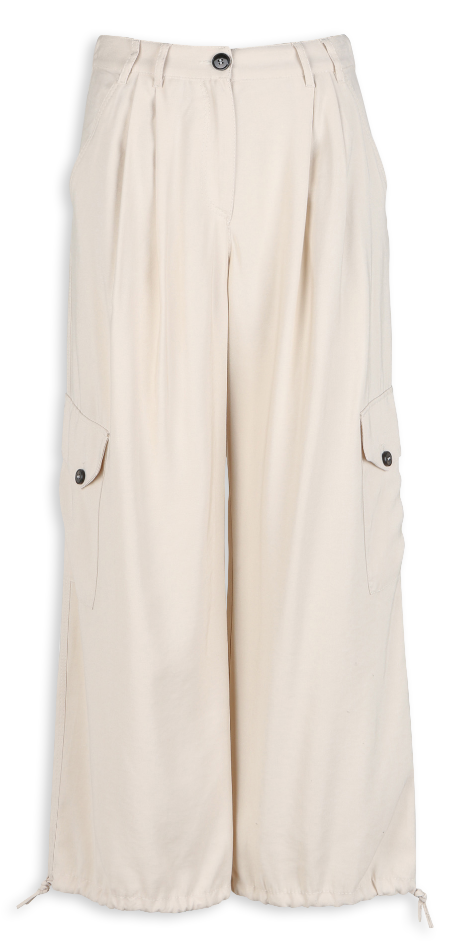 Wide-leg cargo pants MAX&Co. White