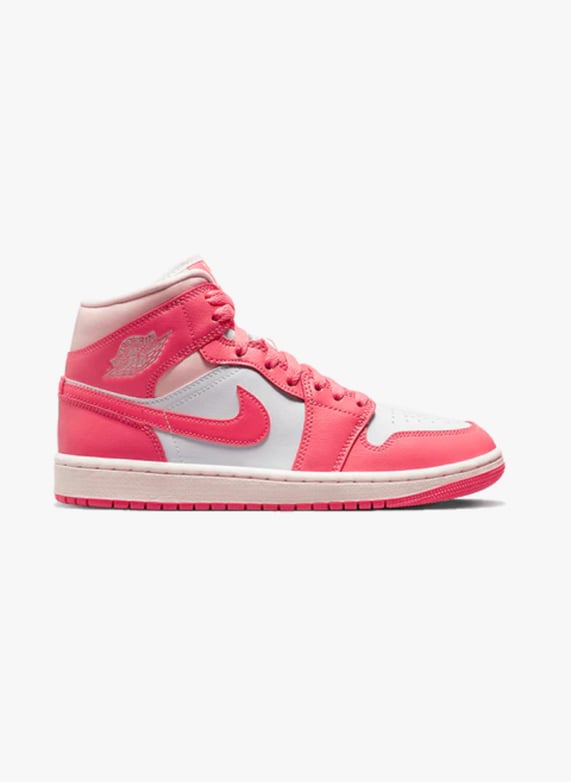 Baskets Montantes En Cuir Air Jordan Mid White Nike Femme 8458214867209 Place des Tendances