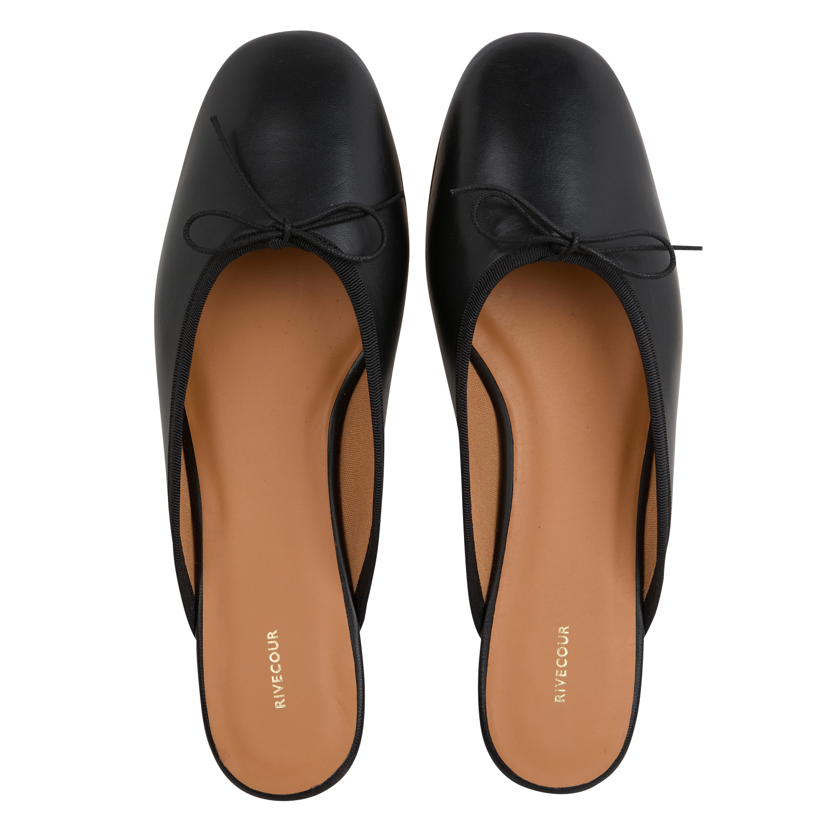 Leather mules RIVECOUR Black