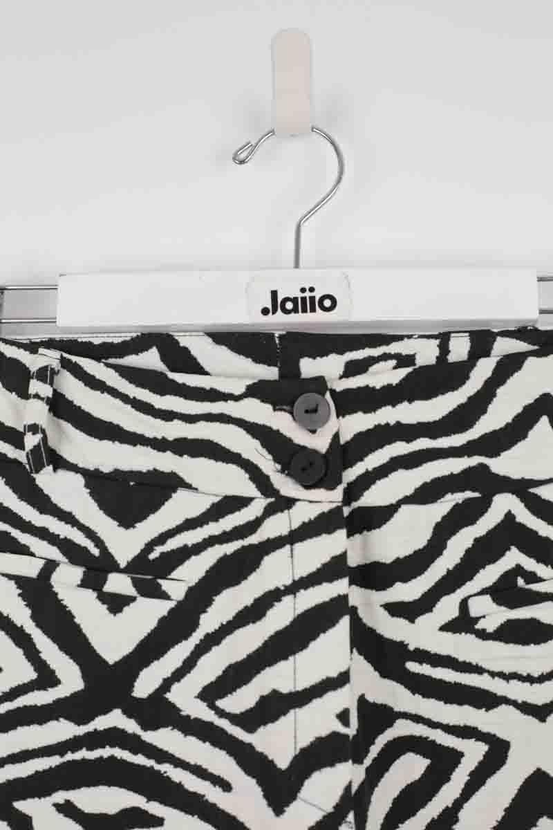 Pantalon slim en coton MODETROTTER - Seconde Main Blanc