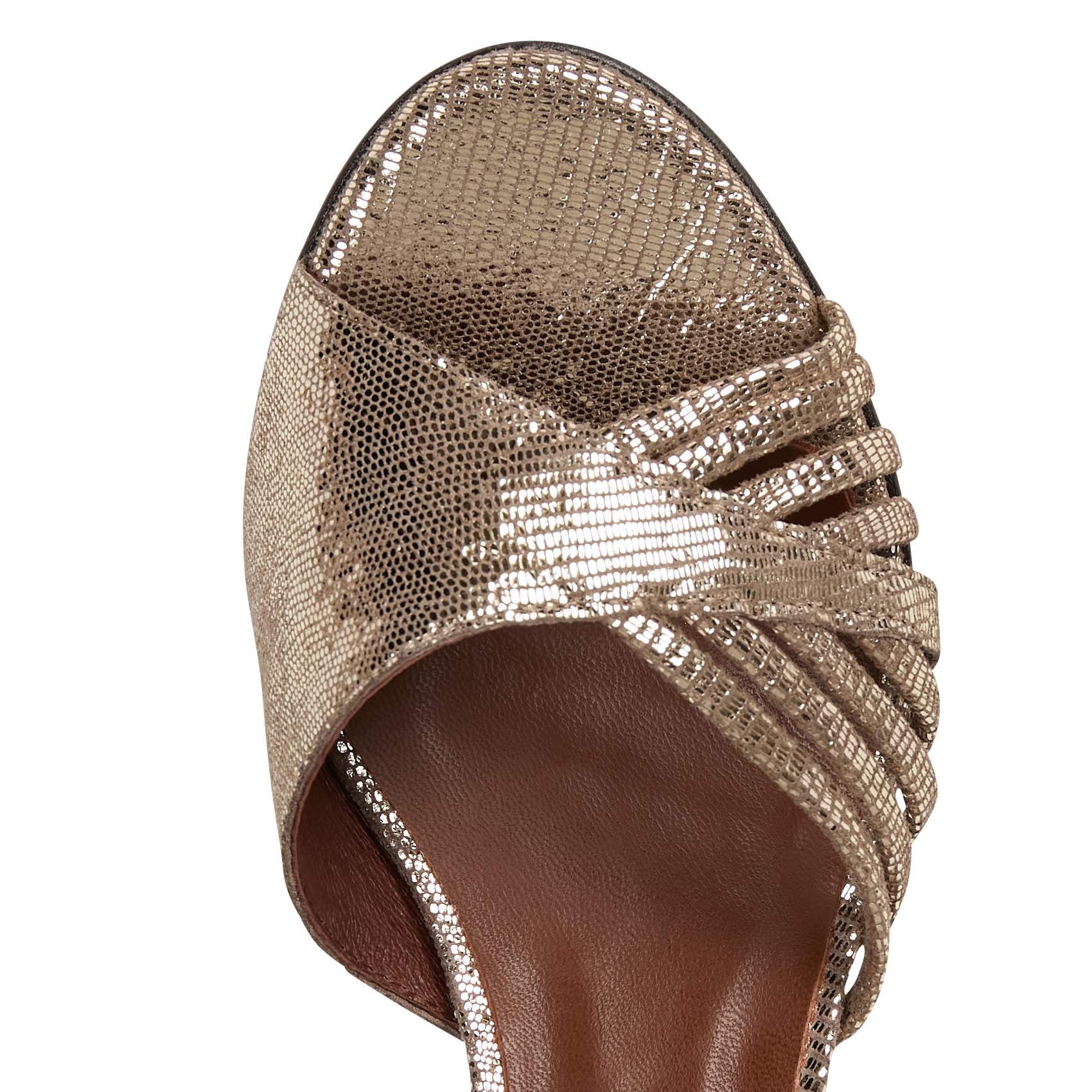 Sandales à talon en cuir ANONYMOUS COPENHAGEN Doré