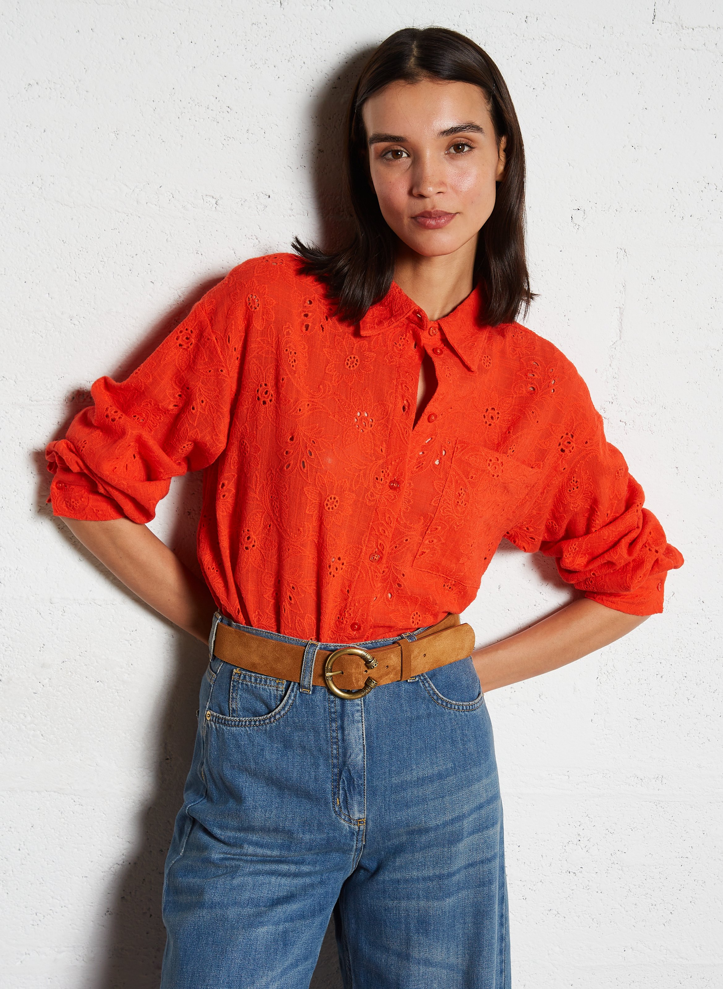 Colonel plain shirt OBJECT Orange