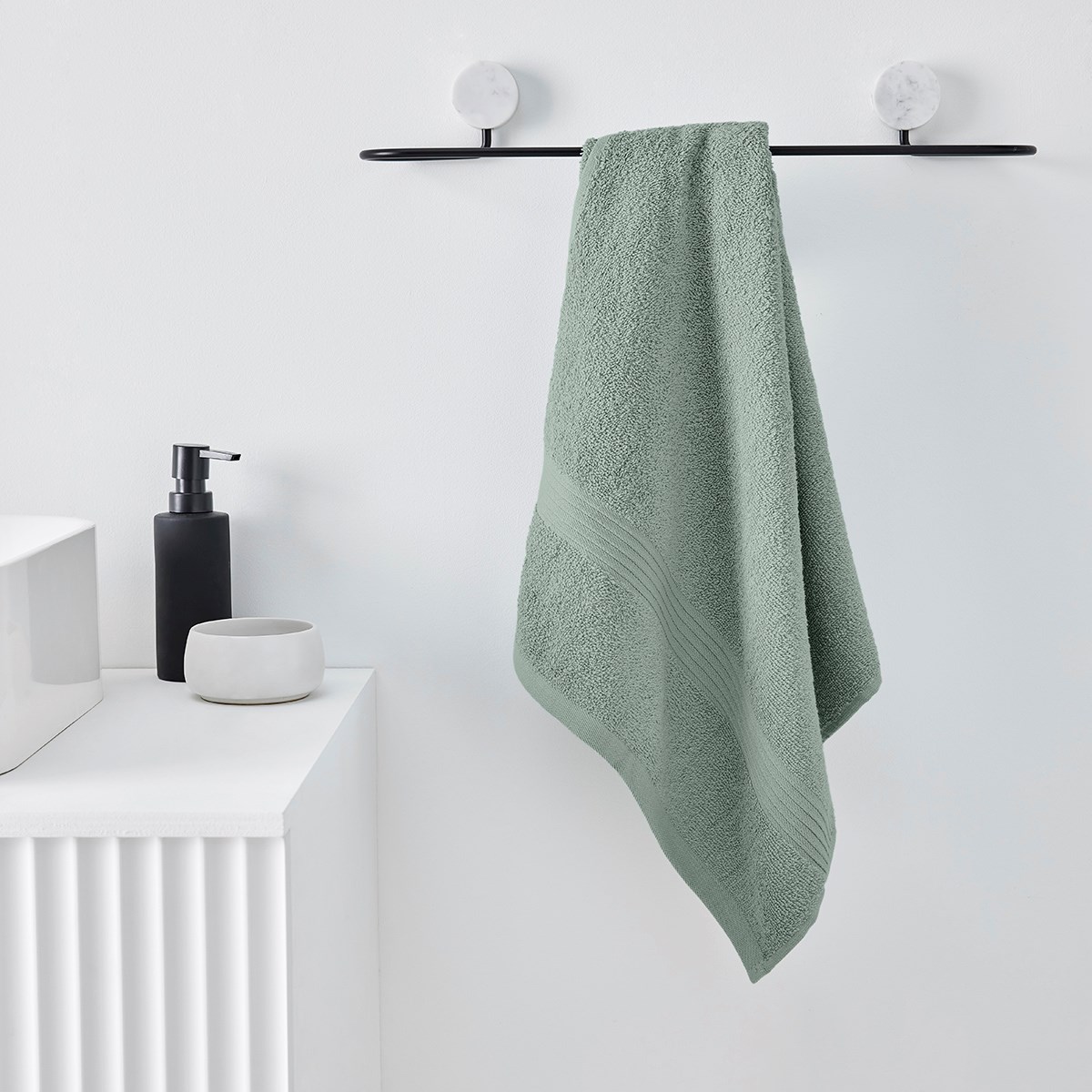 Solid color cotton bath towel TODAY LINGE DE MAISON Green