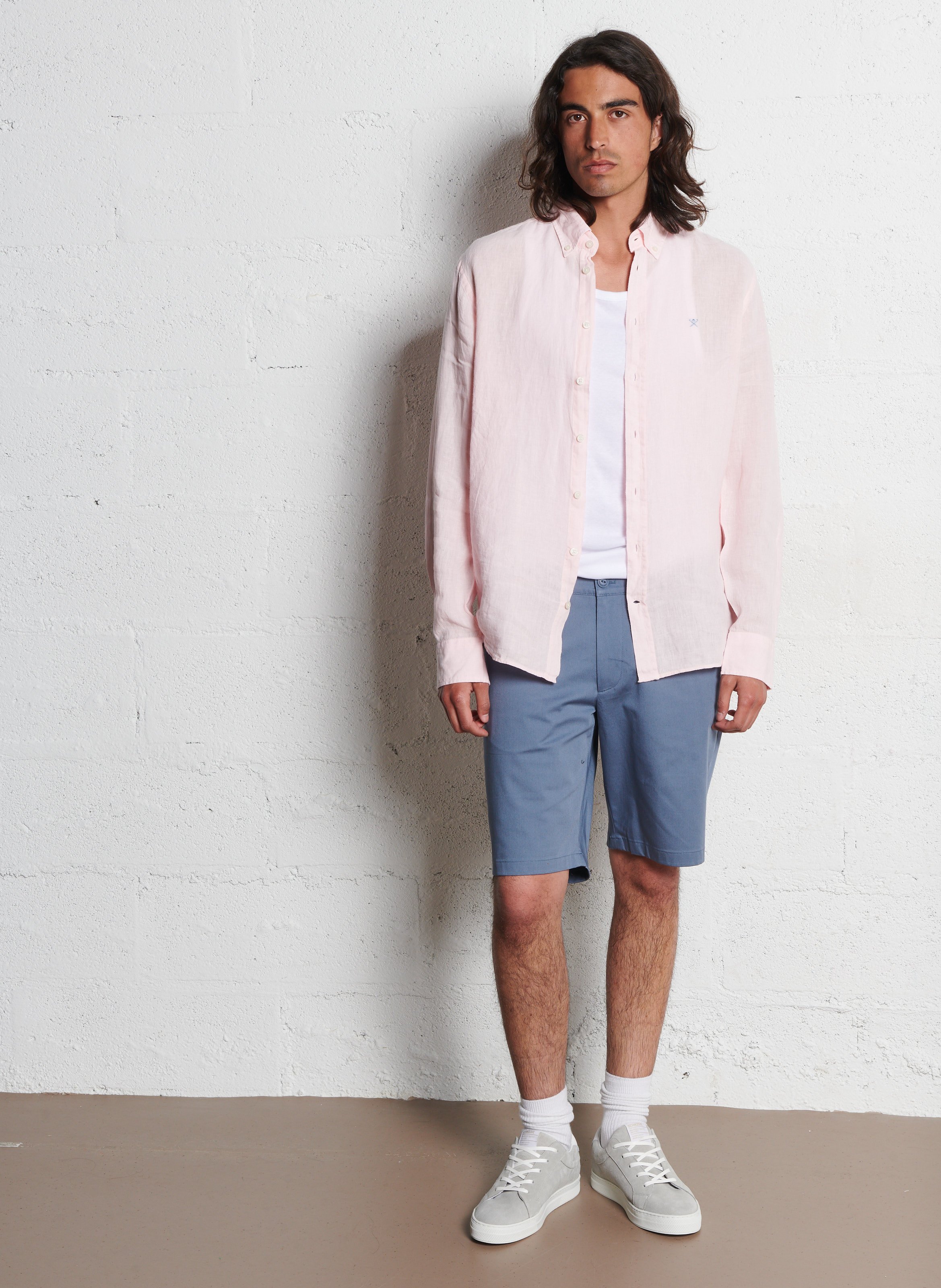 Chemise tailored-fit en lin HACKETT Rose