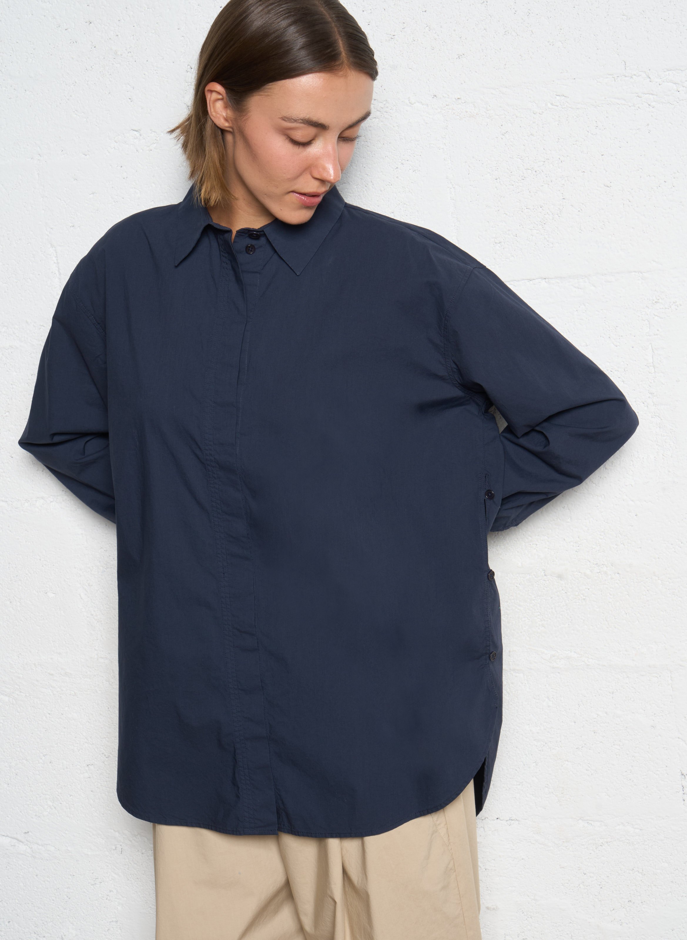 Capri plain oversized shirt RUE DE TOKYO Blue