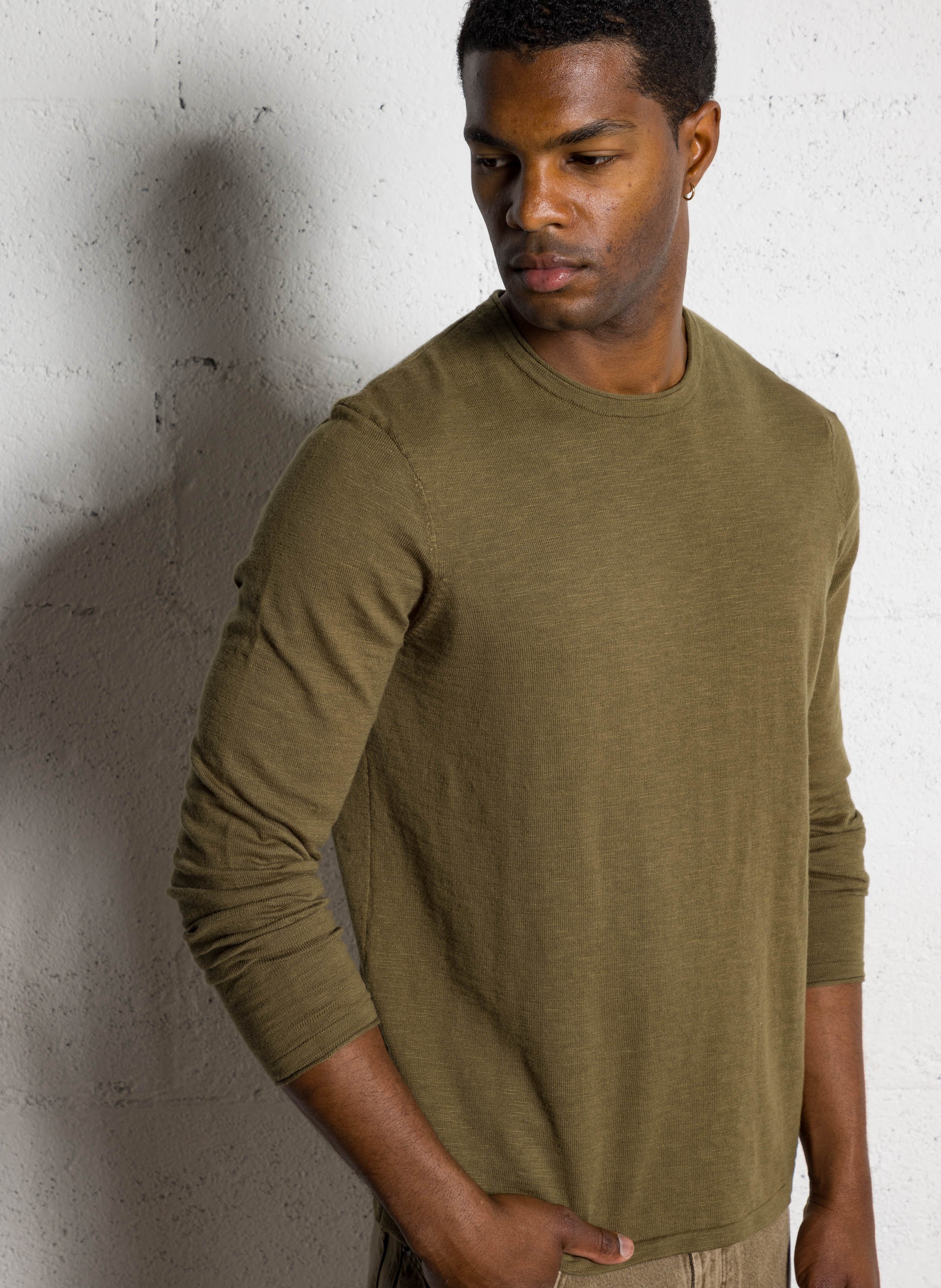 Gerade geschnittener Baumwollpullover IKKS Khaki