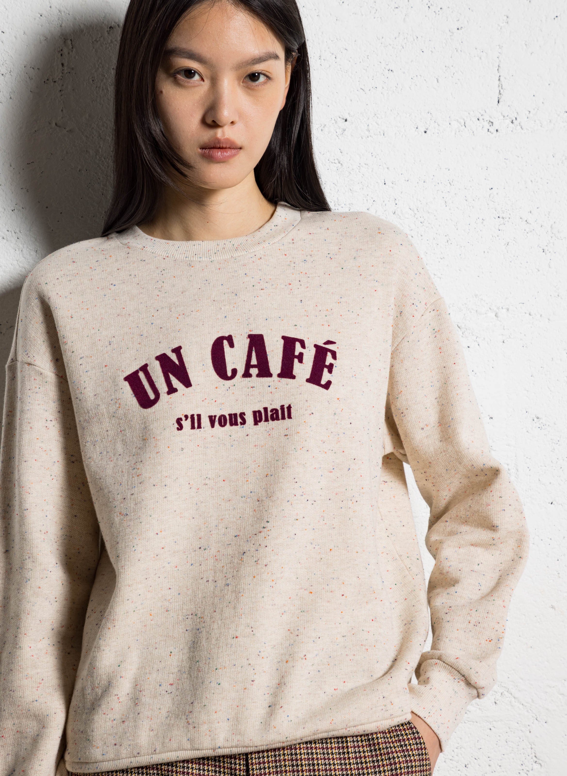 Straight cotton-blend sweatshirt I CODE White