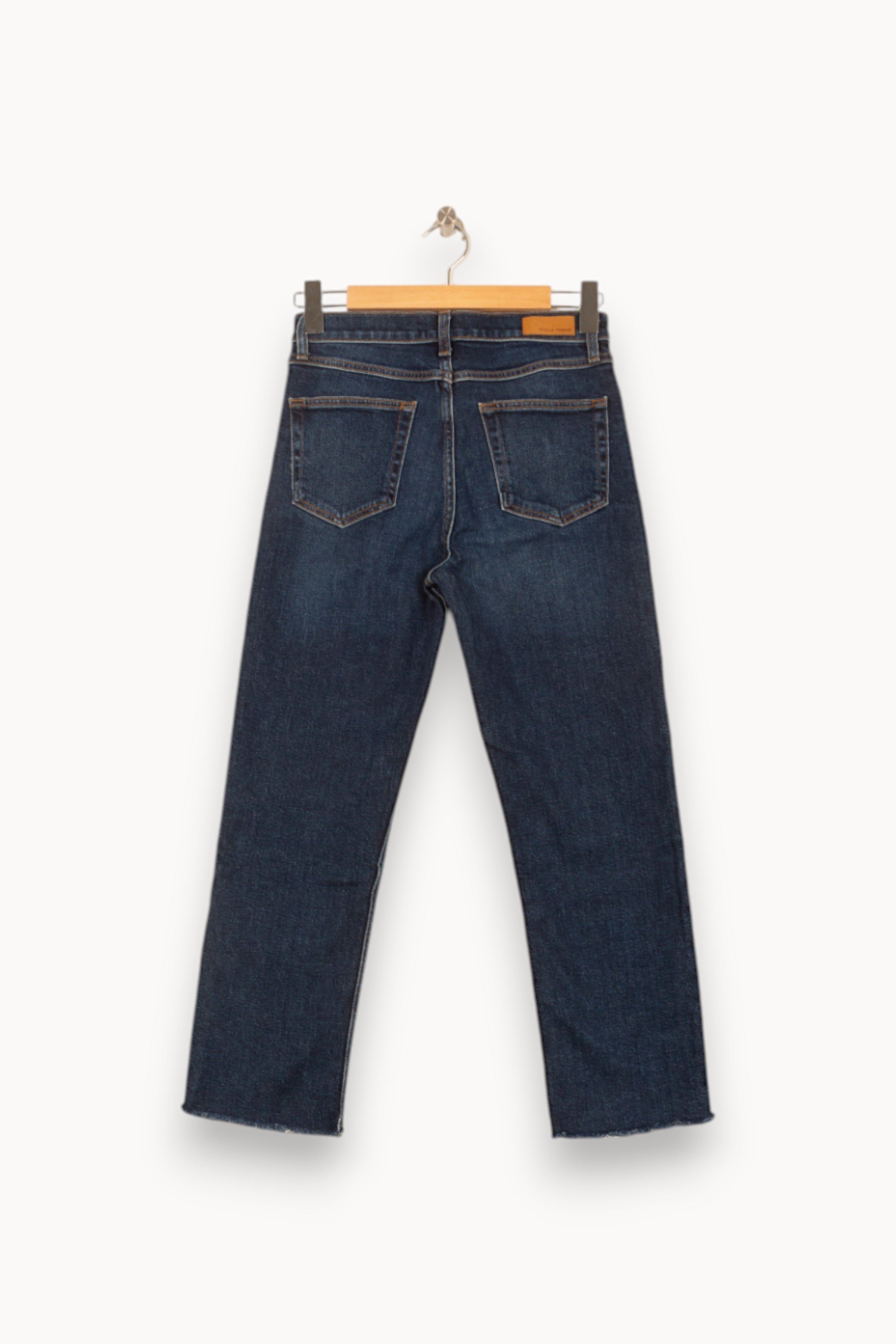 Cropped slim jeans with studs STELLA FOREST - SECONDE MAIN Blue