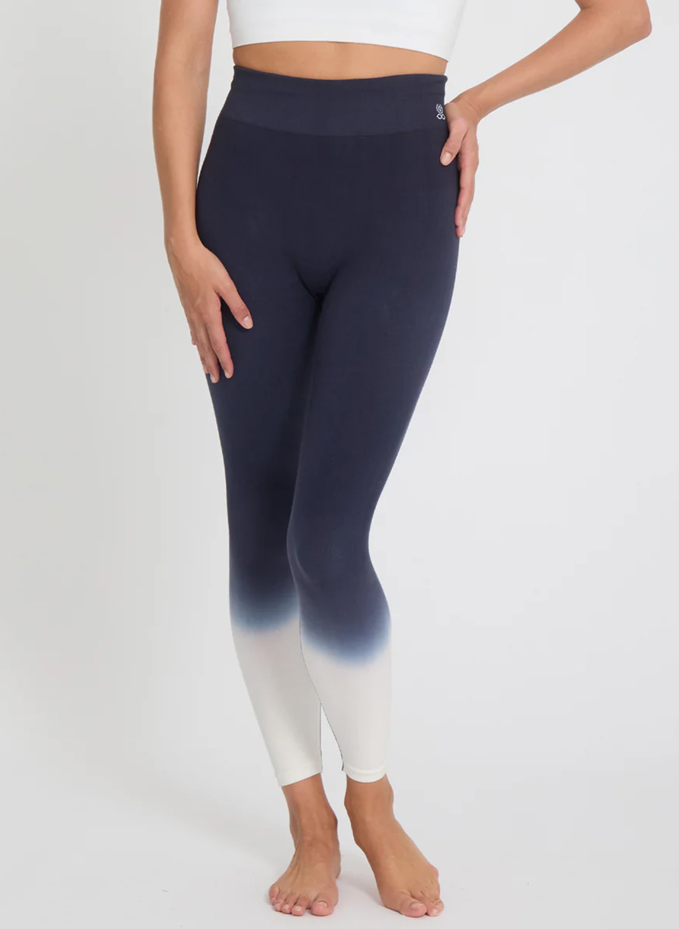 Legging uni dégradé en coton mélangé YOGA SEARCHER Bleu