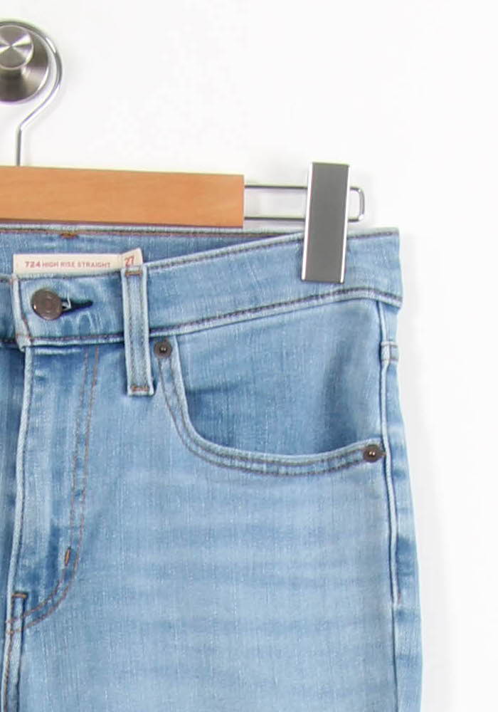 Cropped slim jeans with studs LEVI'S - Seconde main Blue