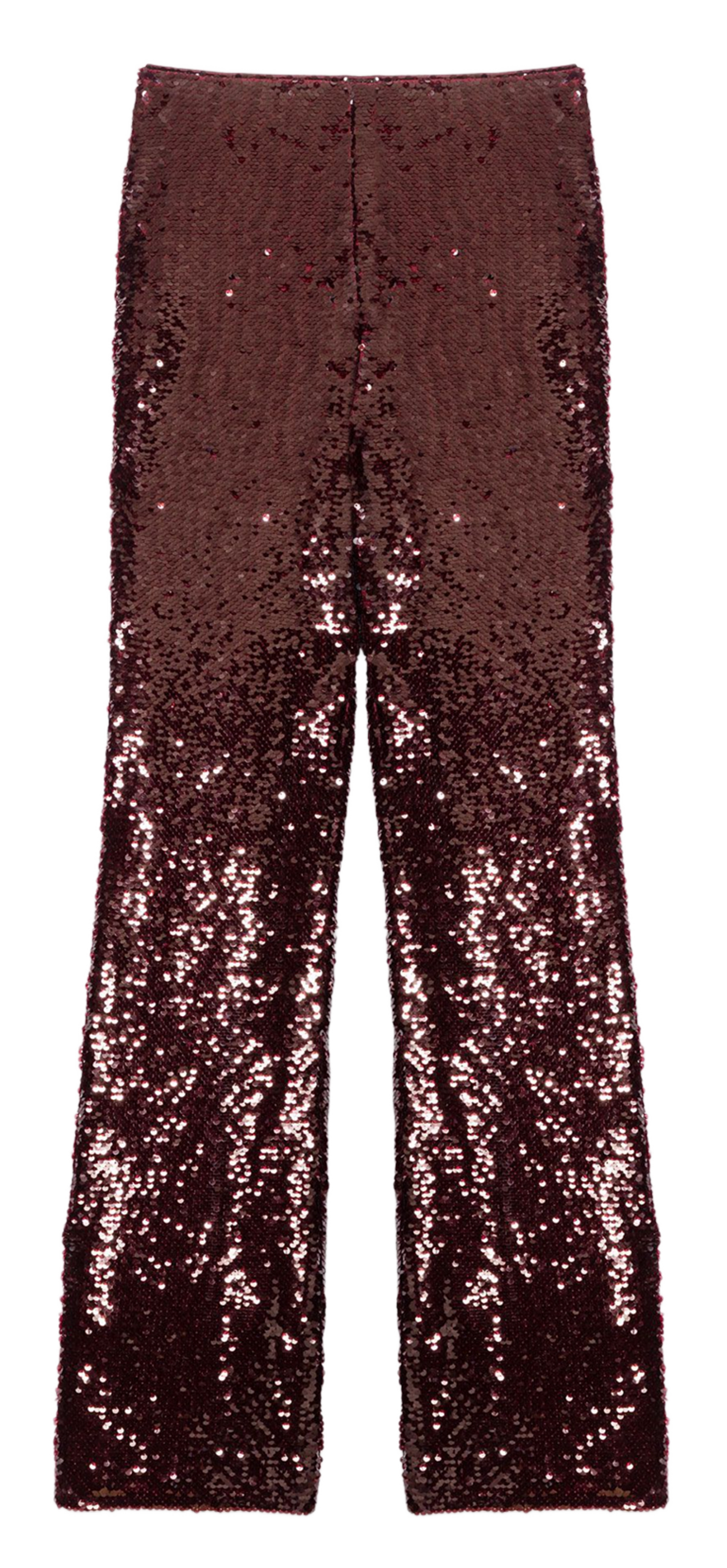 Straight pants embroidered with sequins MAJE Red