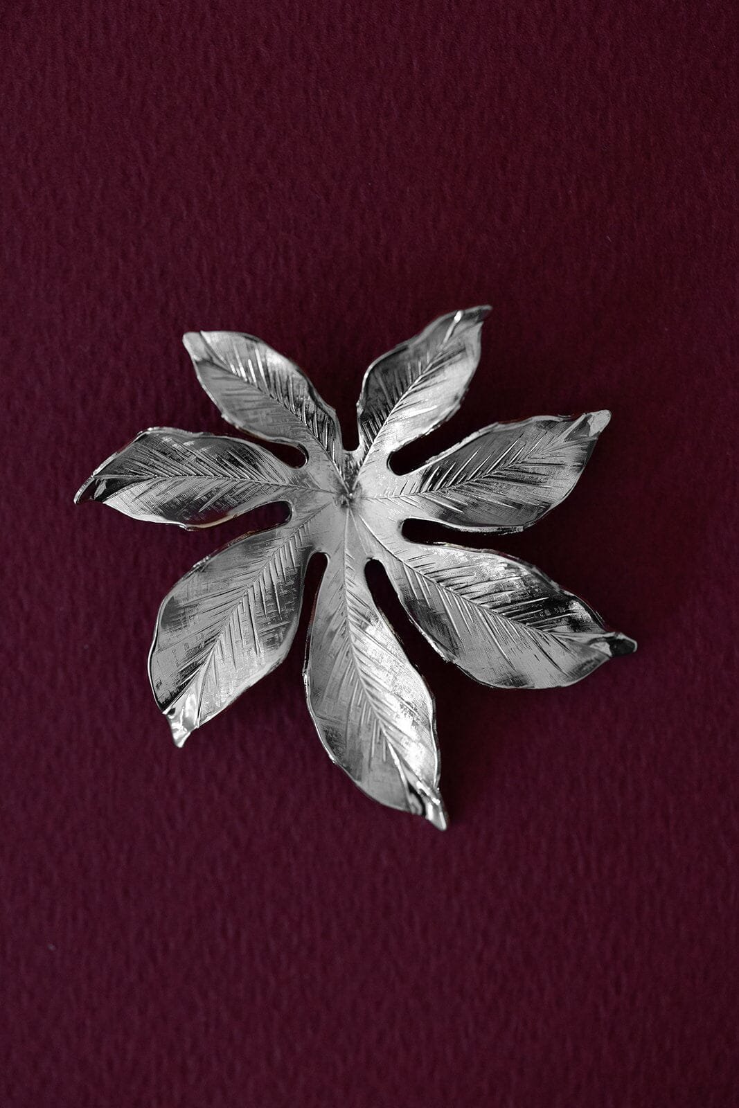 HESPÉRIS - fine gold-plated flower brooch MONSIEUR SIMONE Silver