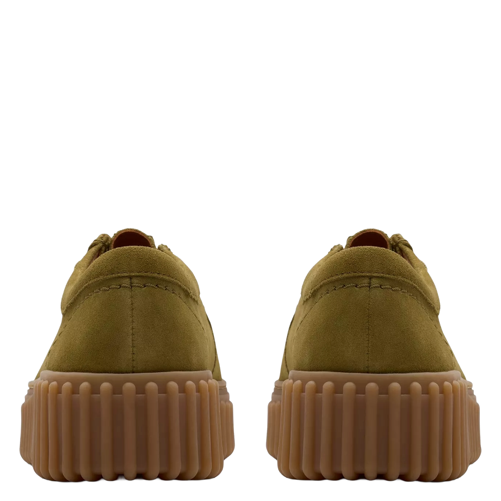 Derby's van veloursleer CLARKS Groen