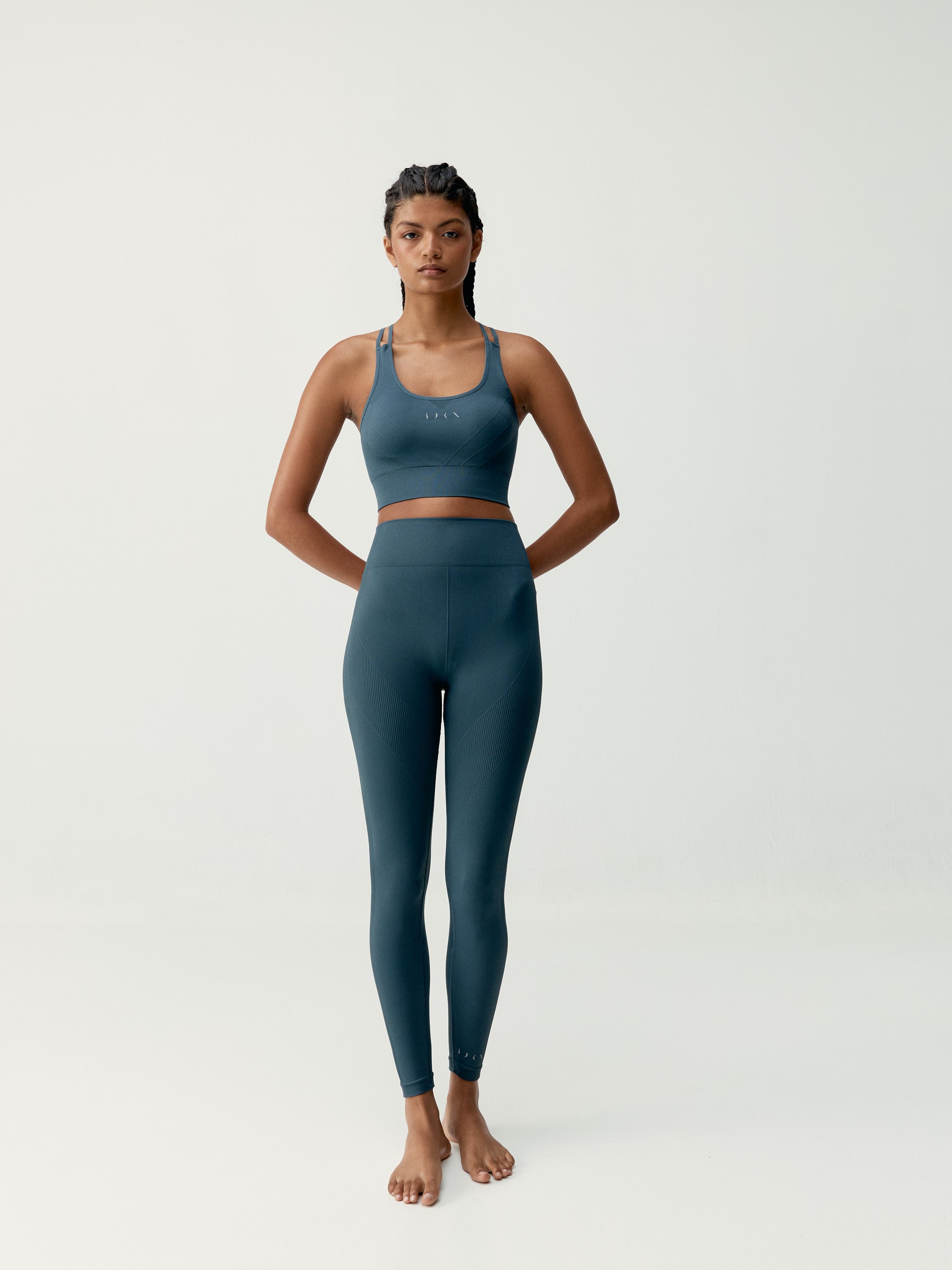 Seamless high support sports bra BORN LIVING YOGA Blue