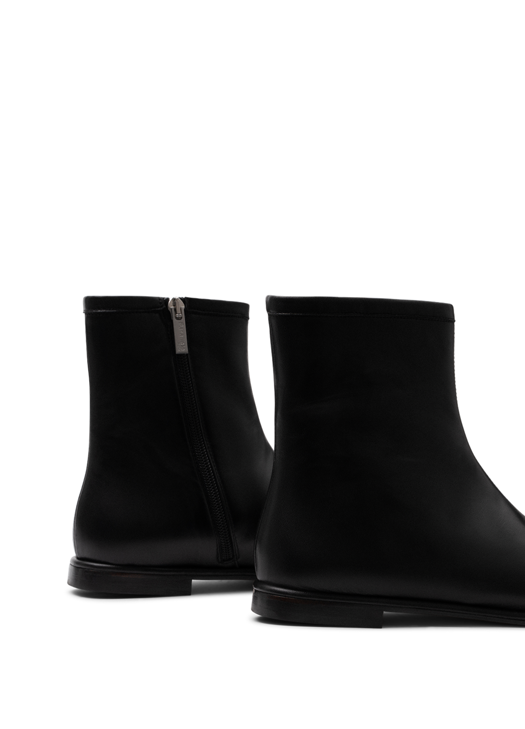 Black nappa leather ankle boots PARALLELE PARIS Black