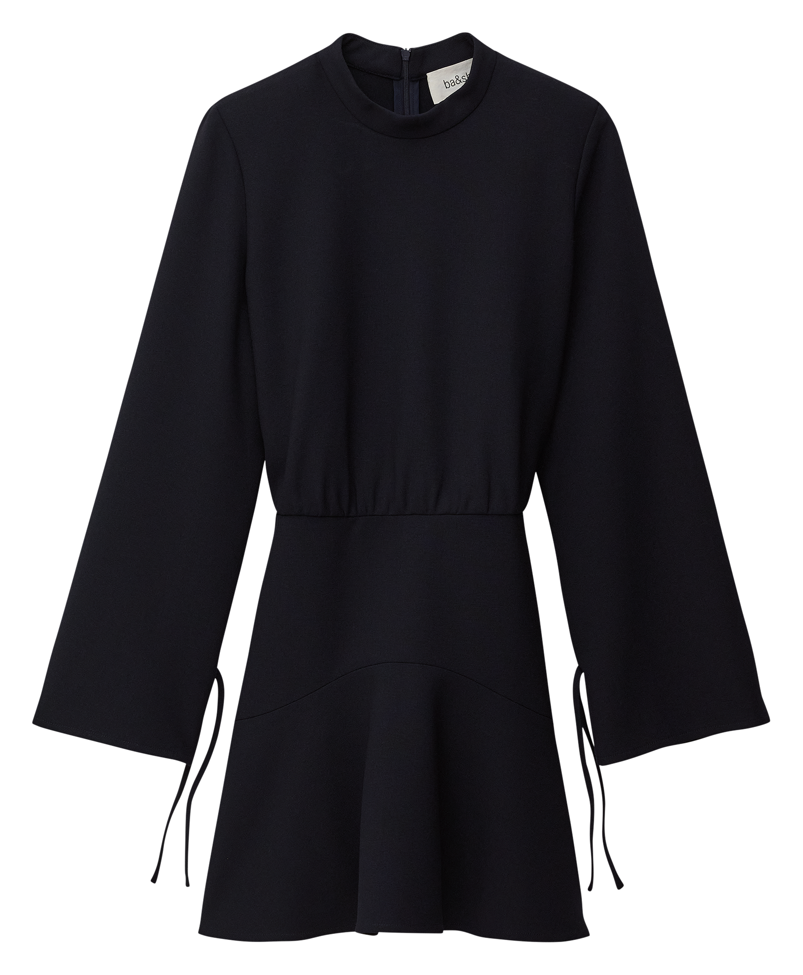 Korte jurk met ronde hals Blauw