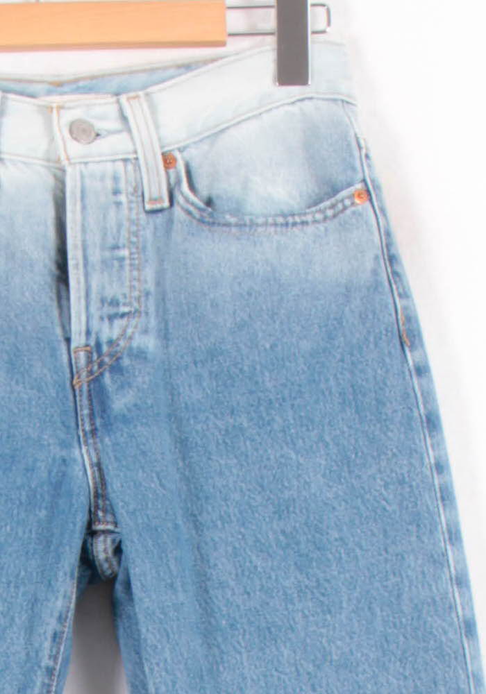 Cropped slim jeans with studs LEVI'S - Seconde main Blue