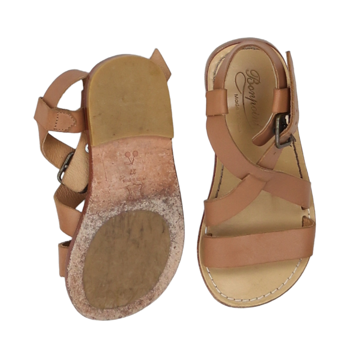 Brown child sandals - size 27 BONPOINT - Seconde Main Brown