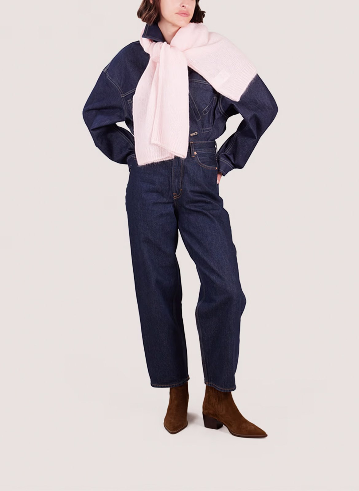 Suède enkellaarzen JONAK Brown