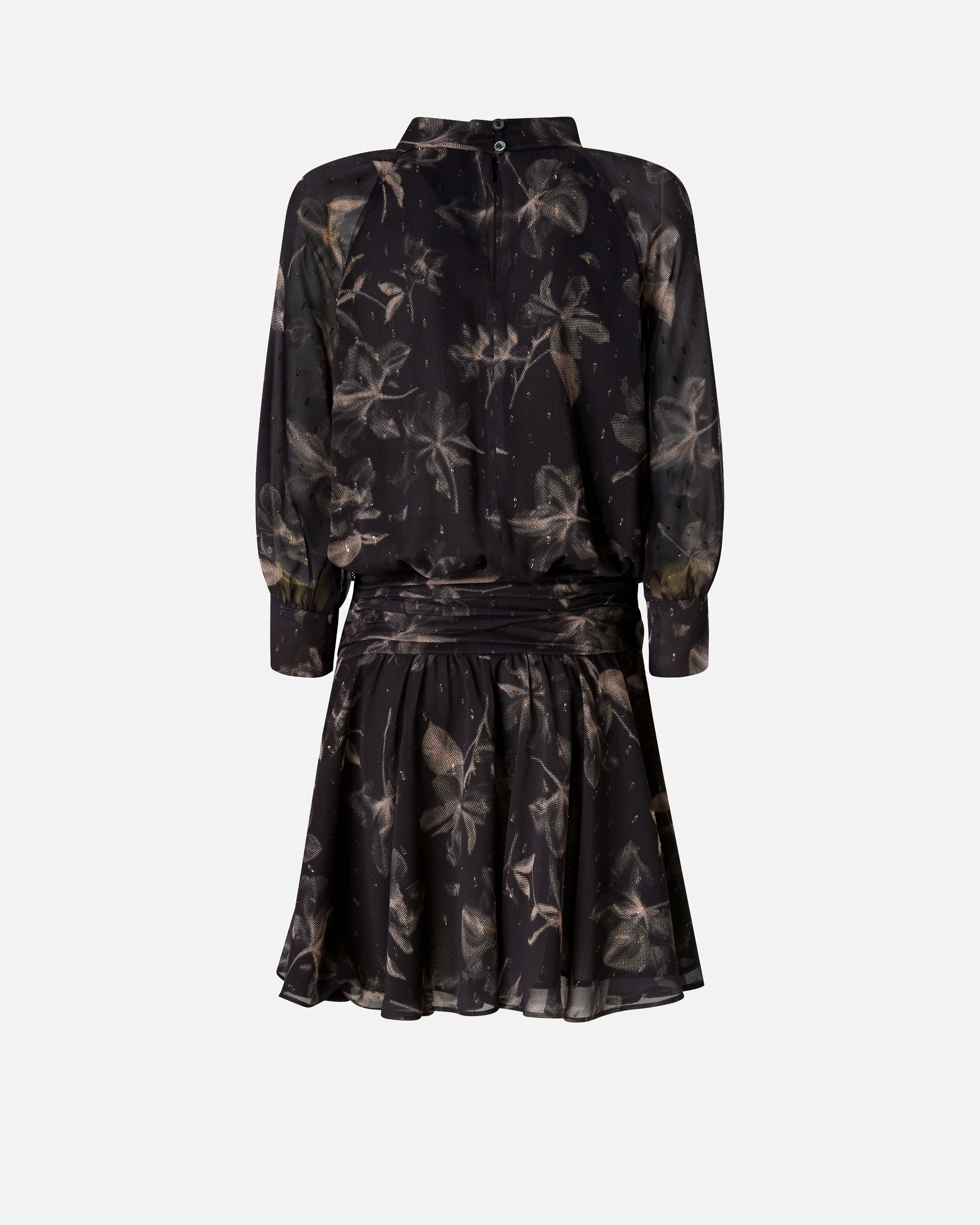 Short dress in fil coupé with floral print PINKO Multicolored