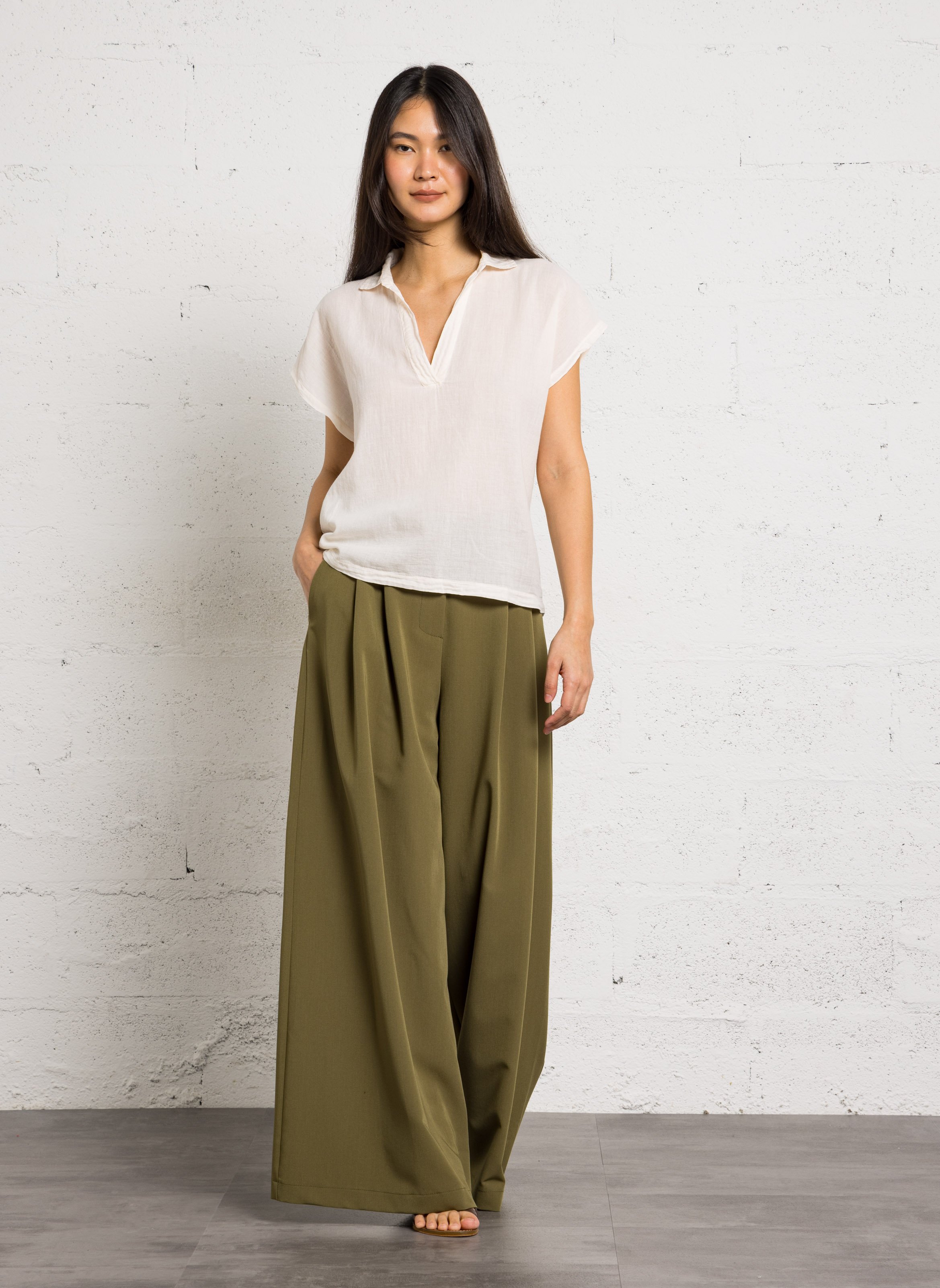 Tee-shirt ample en coton Beige