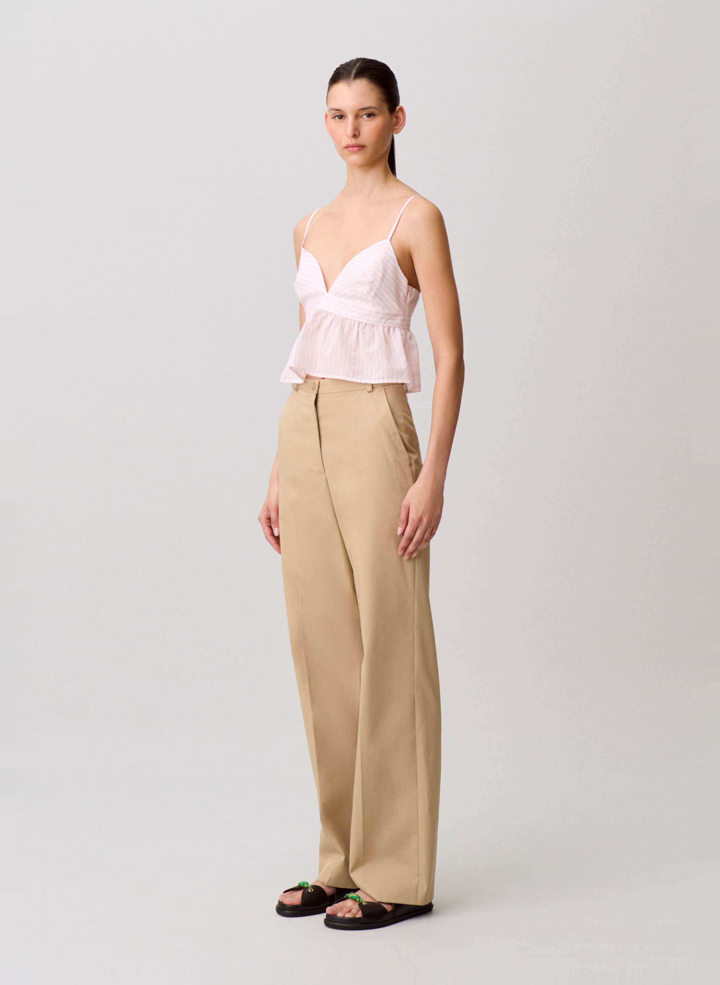 Mouwloze, gestreepte top  CLAUDIE PIERLOT Roze