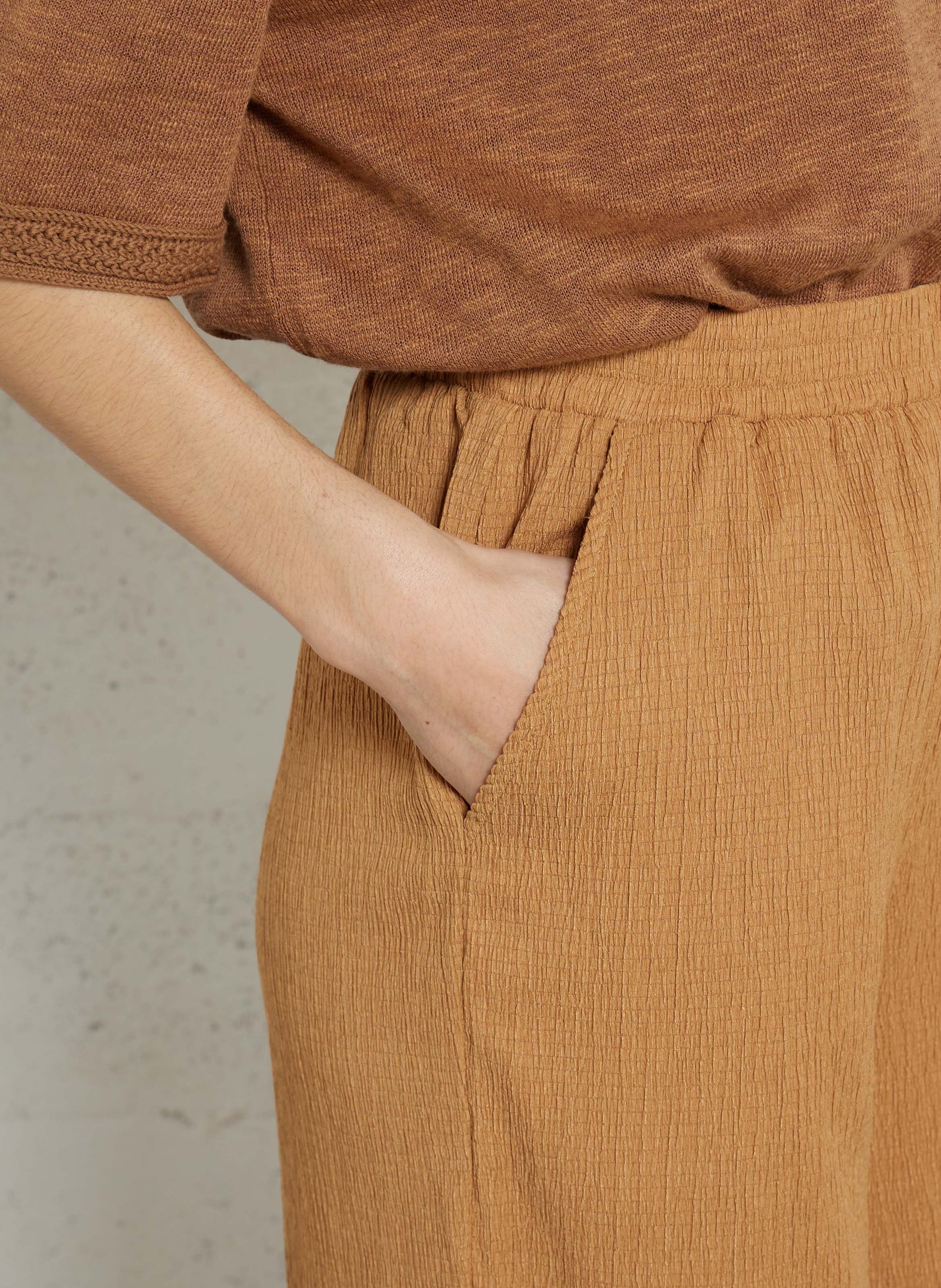 Pantalon large LA PETITE ETOILE Marron