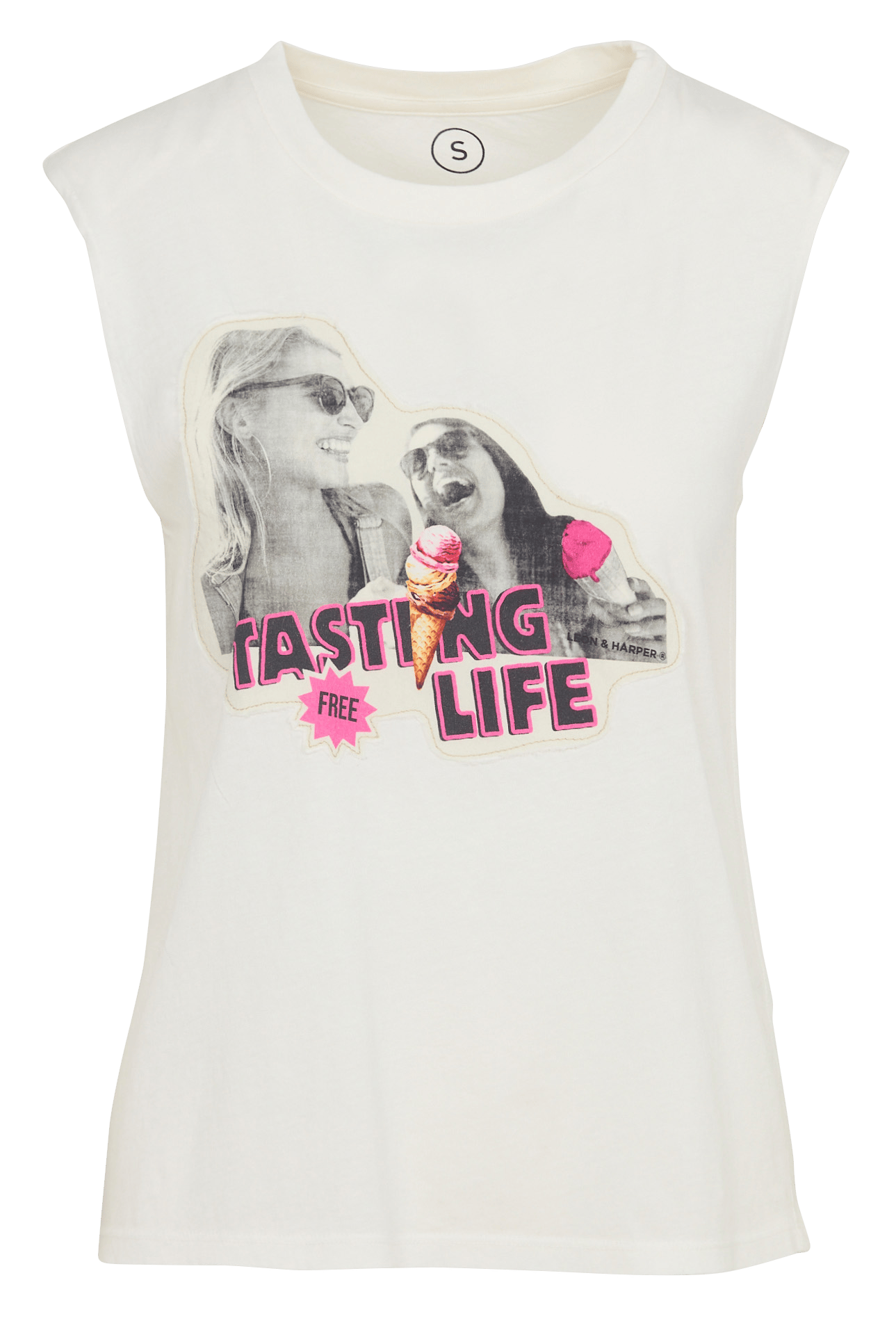 Rundhals-Tanktop aus Bio-Baumwolle LEON & HARPER