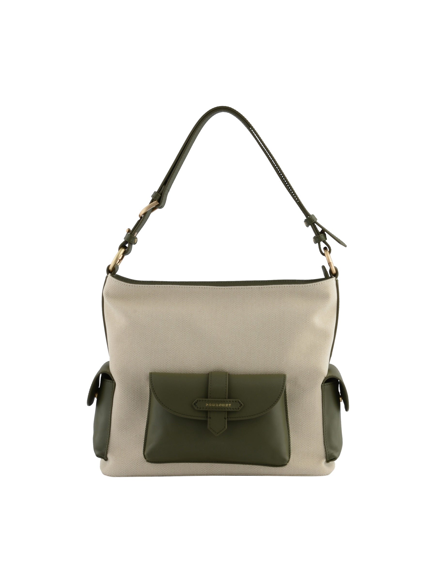 Calfskin leather shoulder bag POURCHET