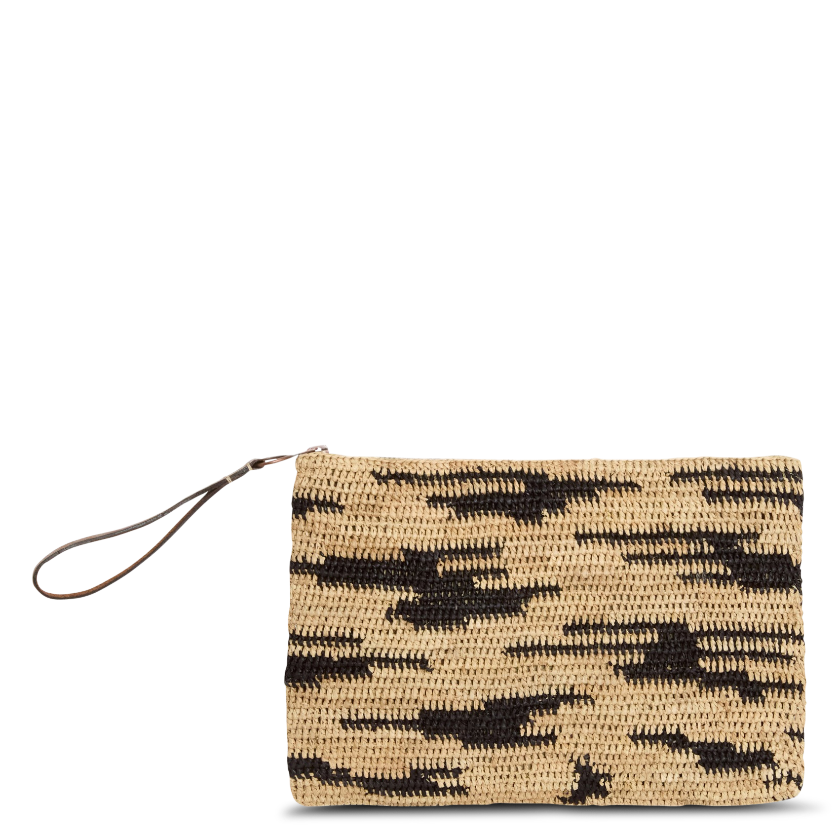 Rectangular raffia clutch IBELIV Beige