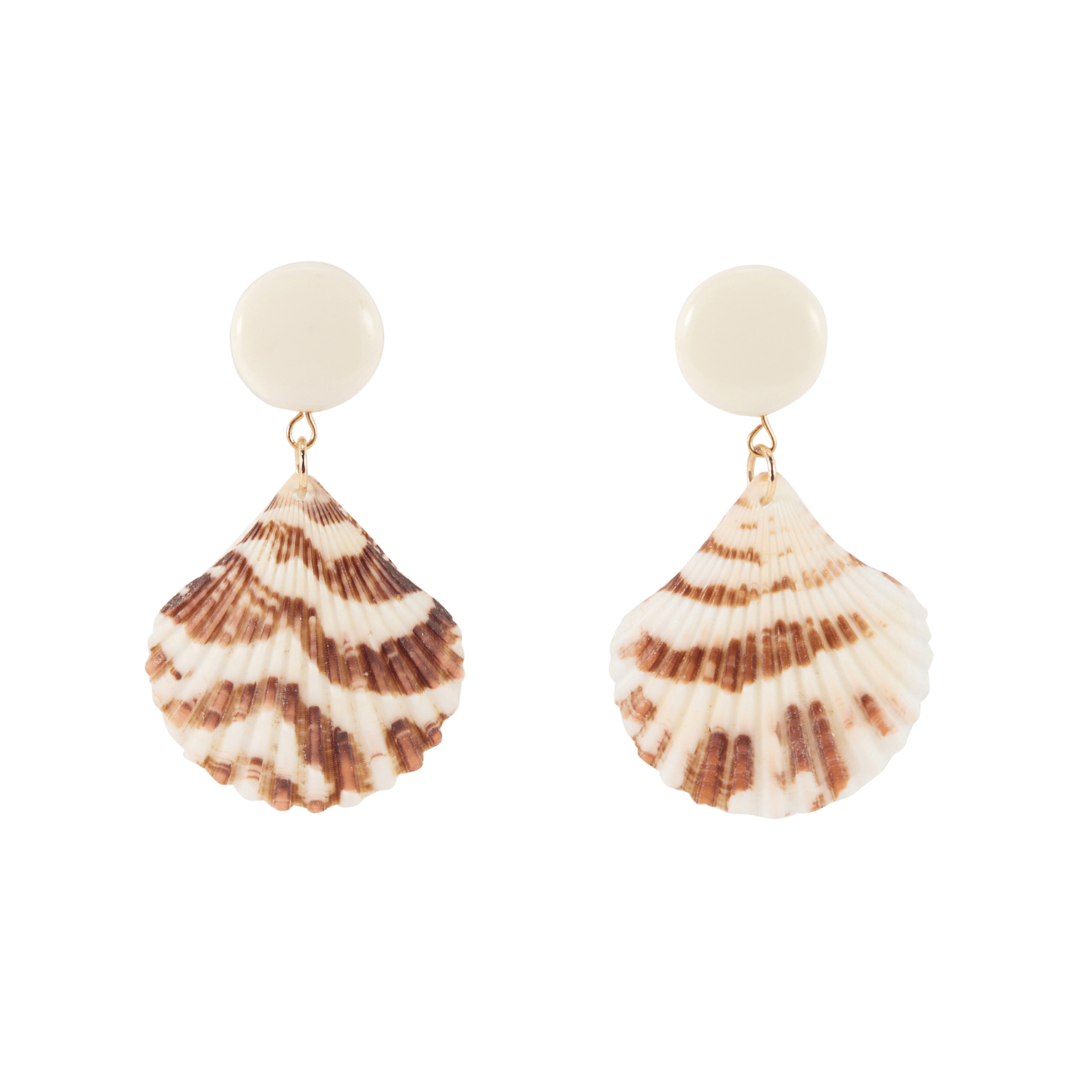 Ohrringe mit Muschel FEEKA Beige