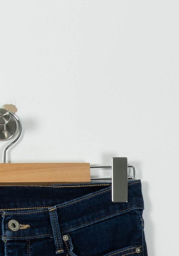 Cropped slim jeans with studs LEVI'S - Seconde main Blue