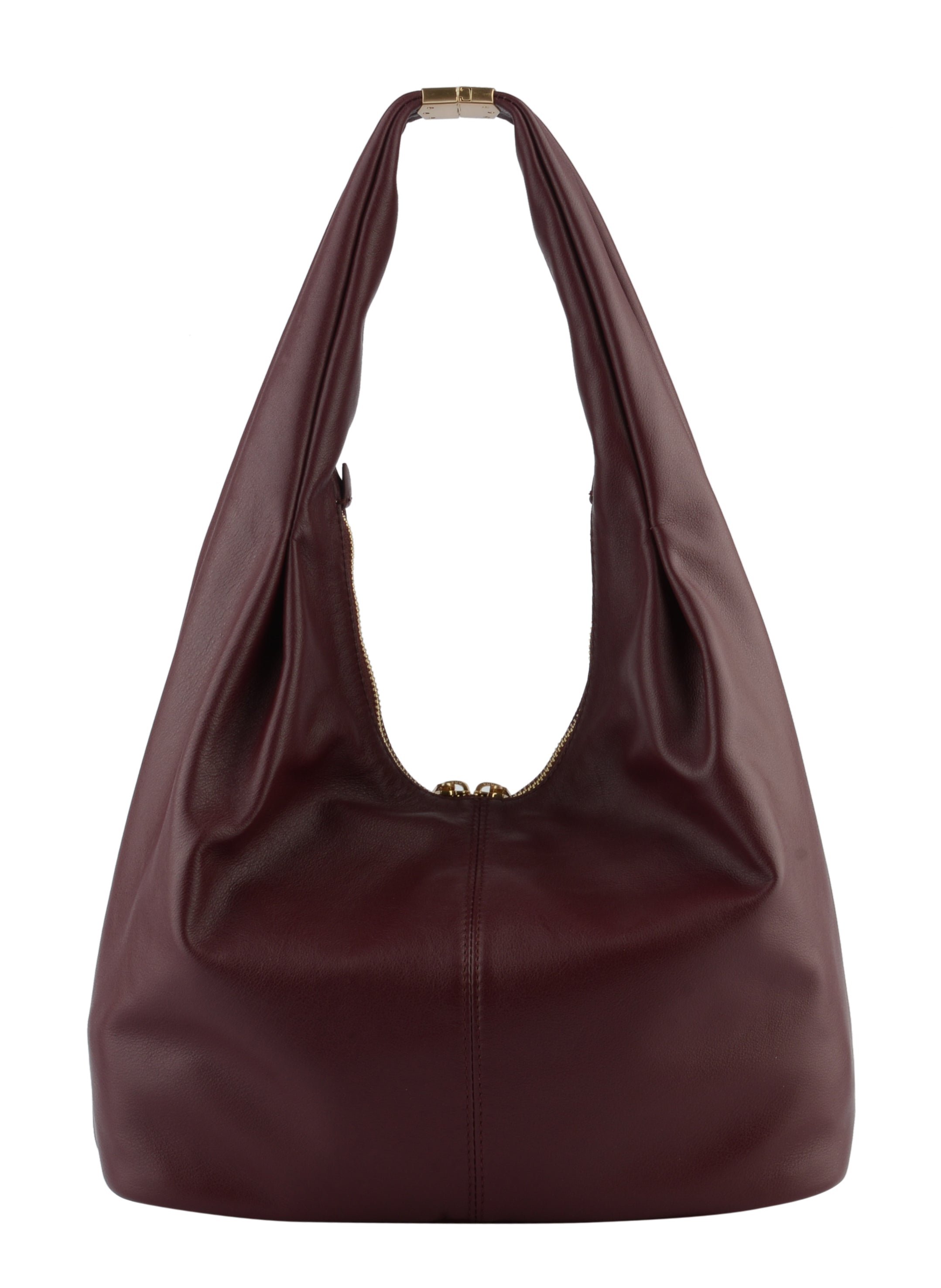 Calfskin leather shoulder bag Red