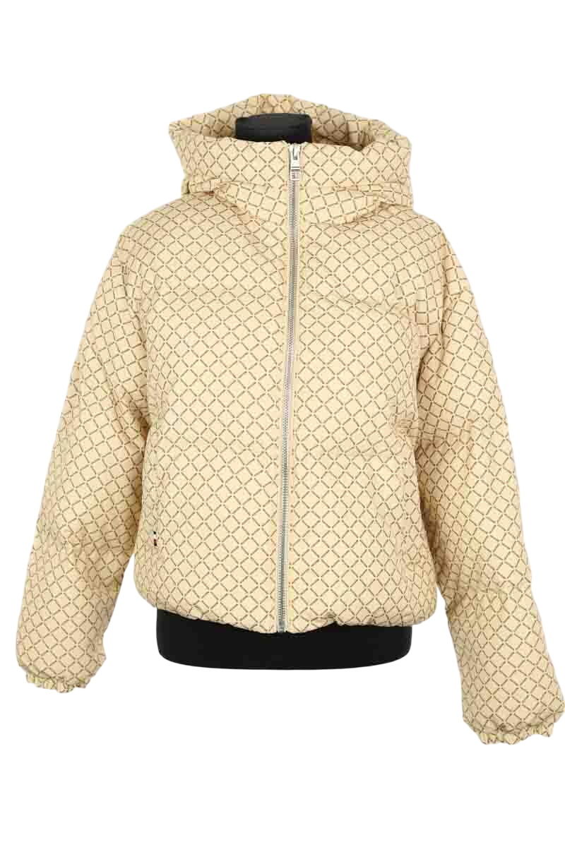 Lightweight quilted padded jacket with high neck TOMMY HILFIGER - SECONDE MAIN Beige