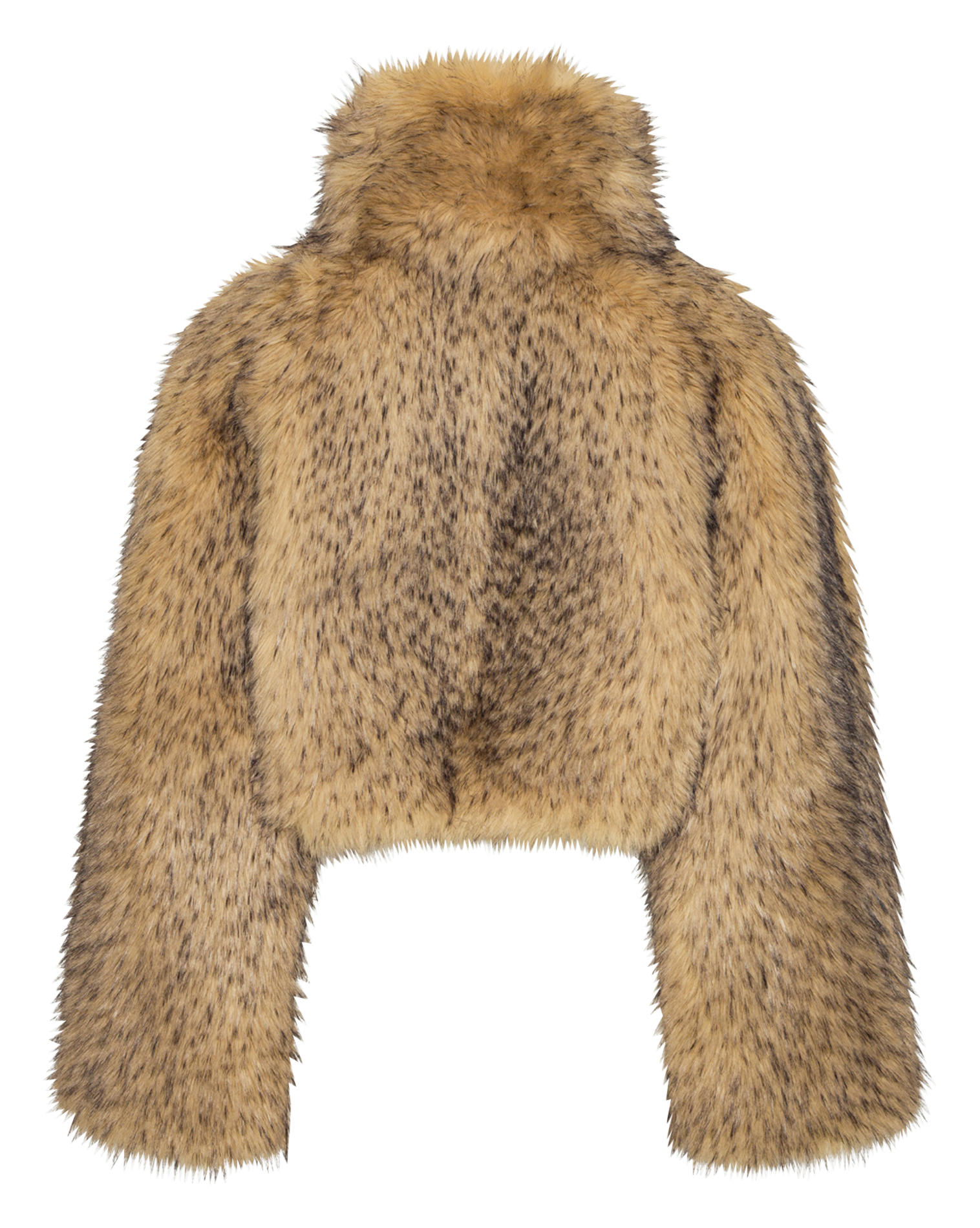 High-neck faux fur coat ROTATE Beige