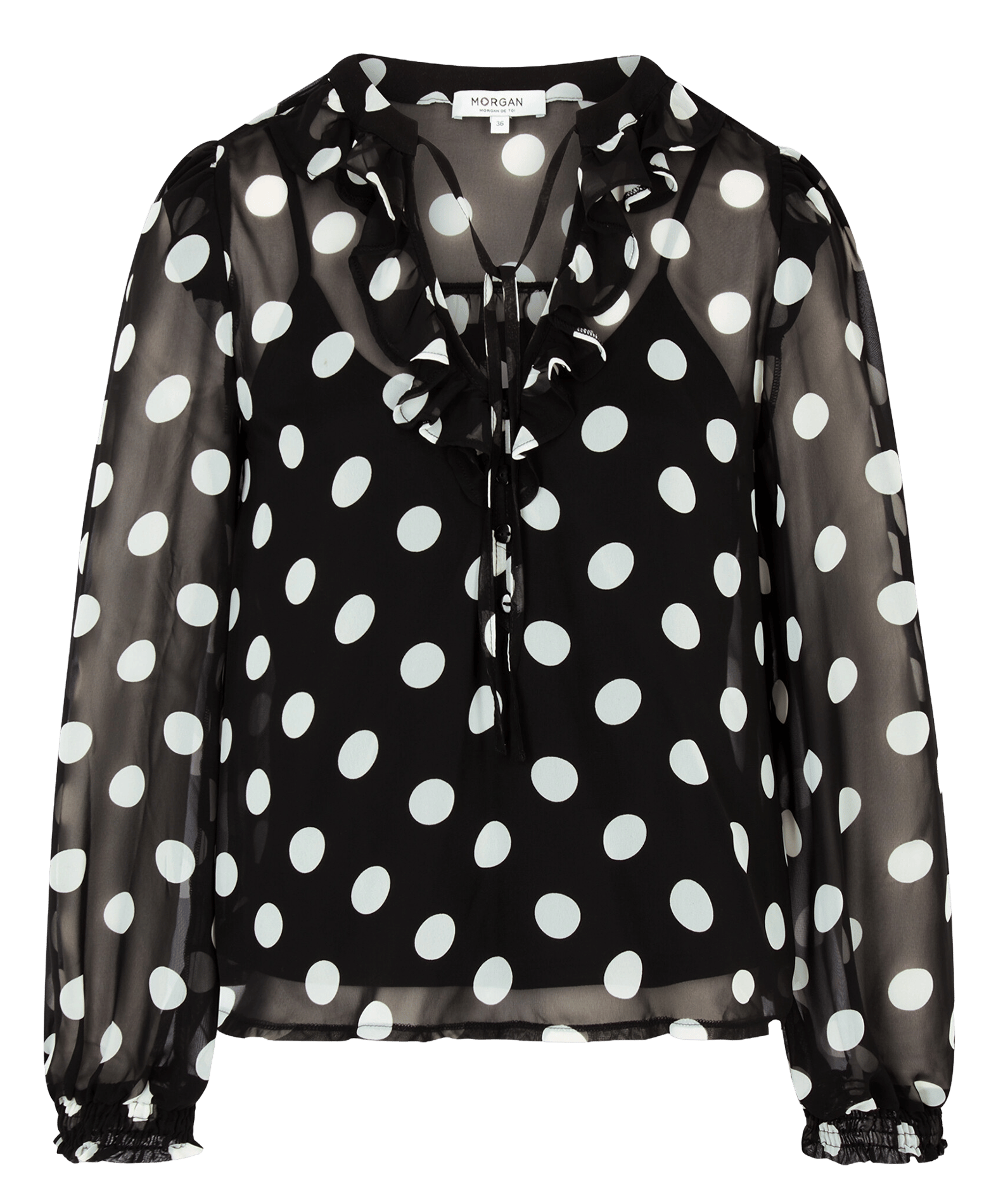 Gerade geschnittene Bluse mit Print MORGAN Mehrfarbig