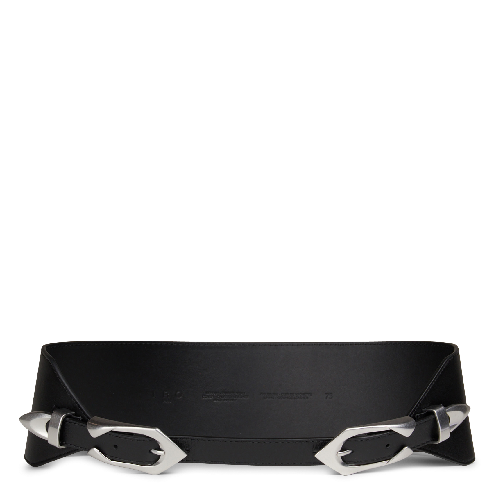Wide leather belt IRO Black